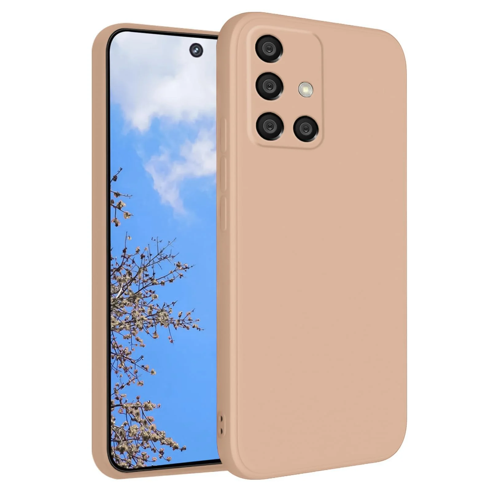 DL3 Mobilak Soft Silicone Gel Bumper Case for Samsung Galaxy A51 - Light Orange