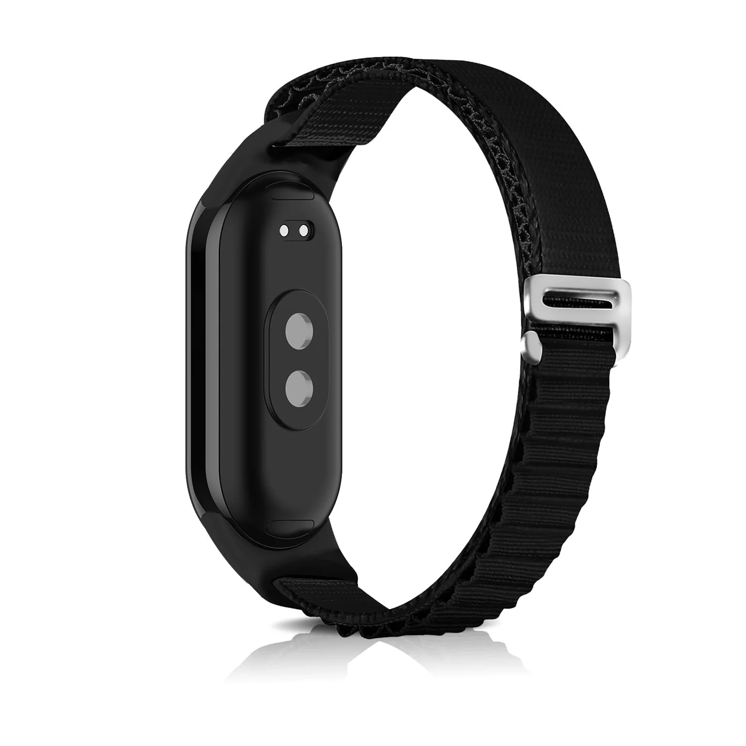 DL3 Mobilak Nylon Strap for Xiaomi Mi Band 9/Mi Band 8/Smart Band 8/Smart Band 9, Nylon Titanium G Hook Band, Upgraded Nylon Watch Band, Adjustable Replacement Strap for Xiaomi Band 8 | 9 - Black