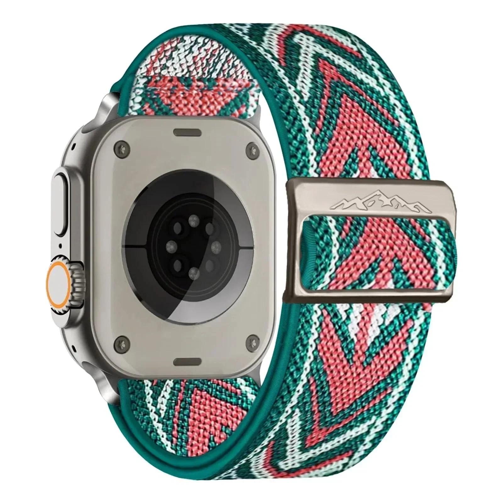 DL3 Mobilak Solo Loop Nylon Band Compatible with Apple Watch Ultra 2/Ultra Band 49mm 45mm 46mm 44mm 42mm for Men Women, Soft Fabric Braided Elastic Sport Strap for iWatch Series SE 10/9/8/7/6/5/4 - Green Arrow