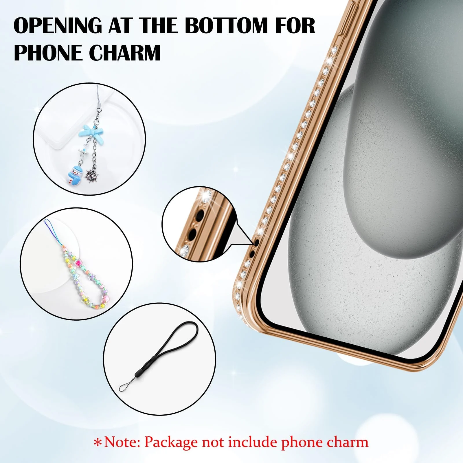 DL3 Mobilak MagSafe-Compatible Magnetic Case for iPhone 15 with Camera Protection and Magnetic Car-Mount Support - Gold