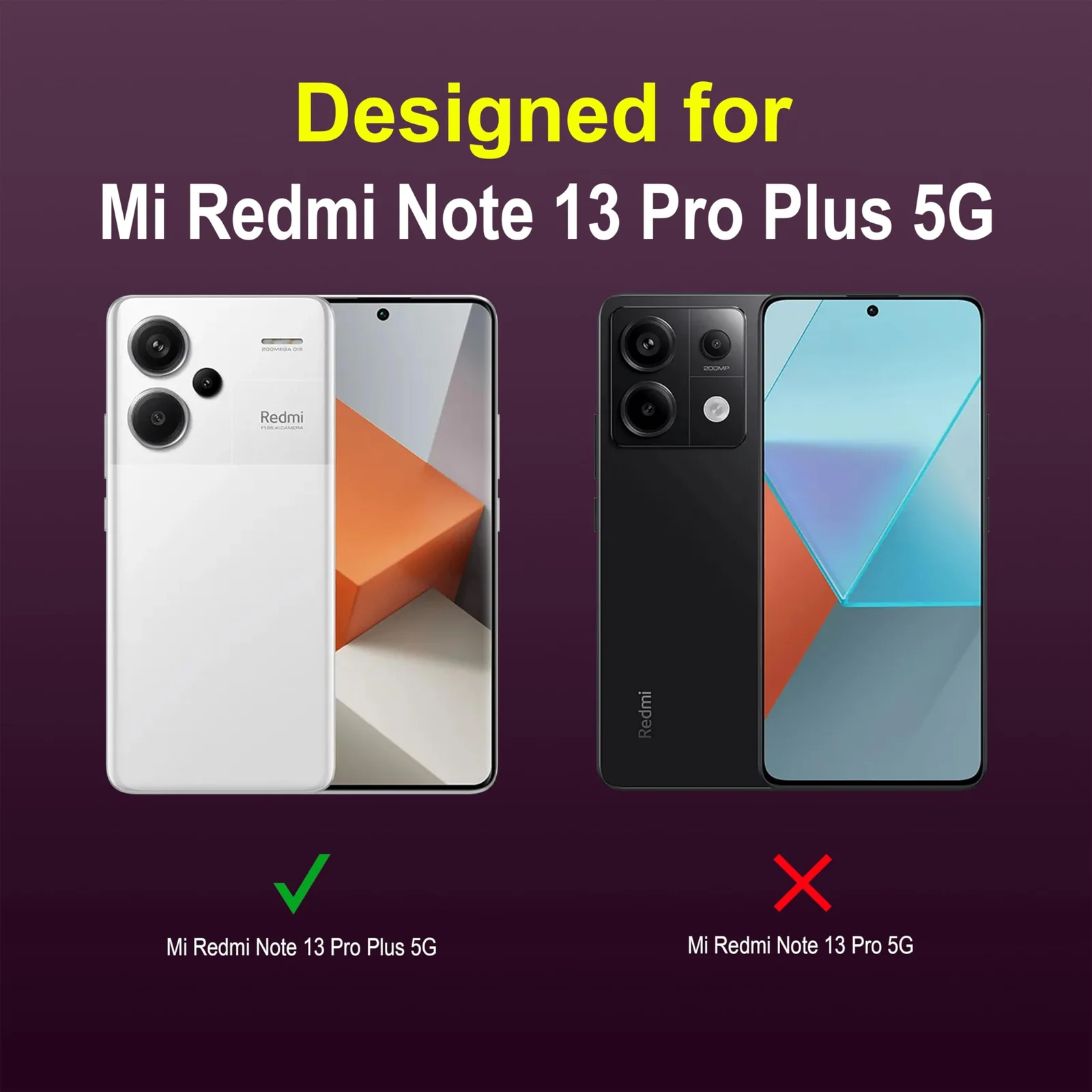 DL3 Mobilak Rugged Protective Case for Xiaomi Redmi Note 13 Pro + Plus 5G, Camera protection, Shock-absorbing protection, Non-slip grip - Purple