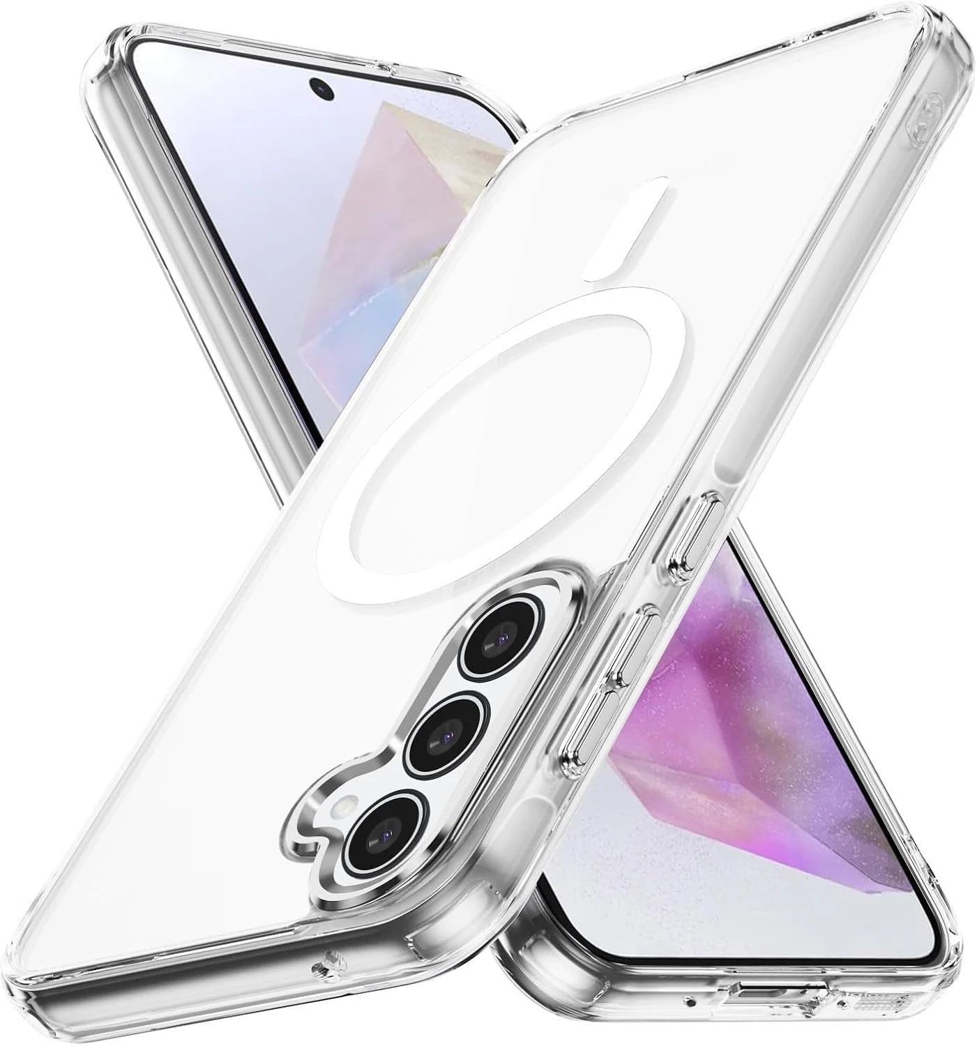 DL3 Mobilak for Samsung Galaxy A35 5G Case [Compatible with MagSafe] Slim Magnetic Bumper Case - Clear