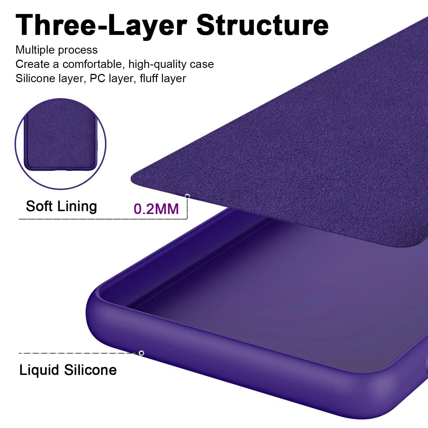 DL3 Mobilak Silicone Protective Case for Honor X9a, Shock-absorbing protection, Scratch-resistant surface, Soft microfiber lining - Purple