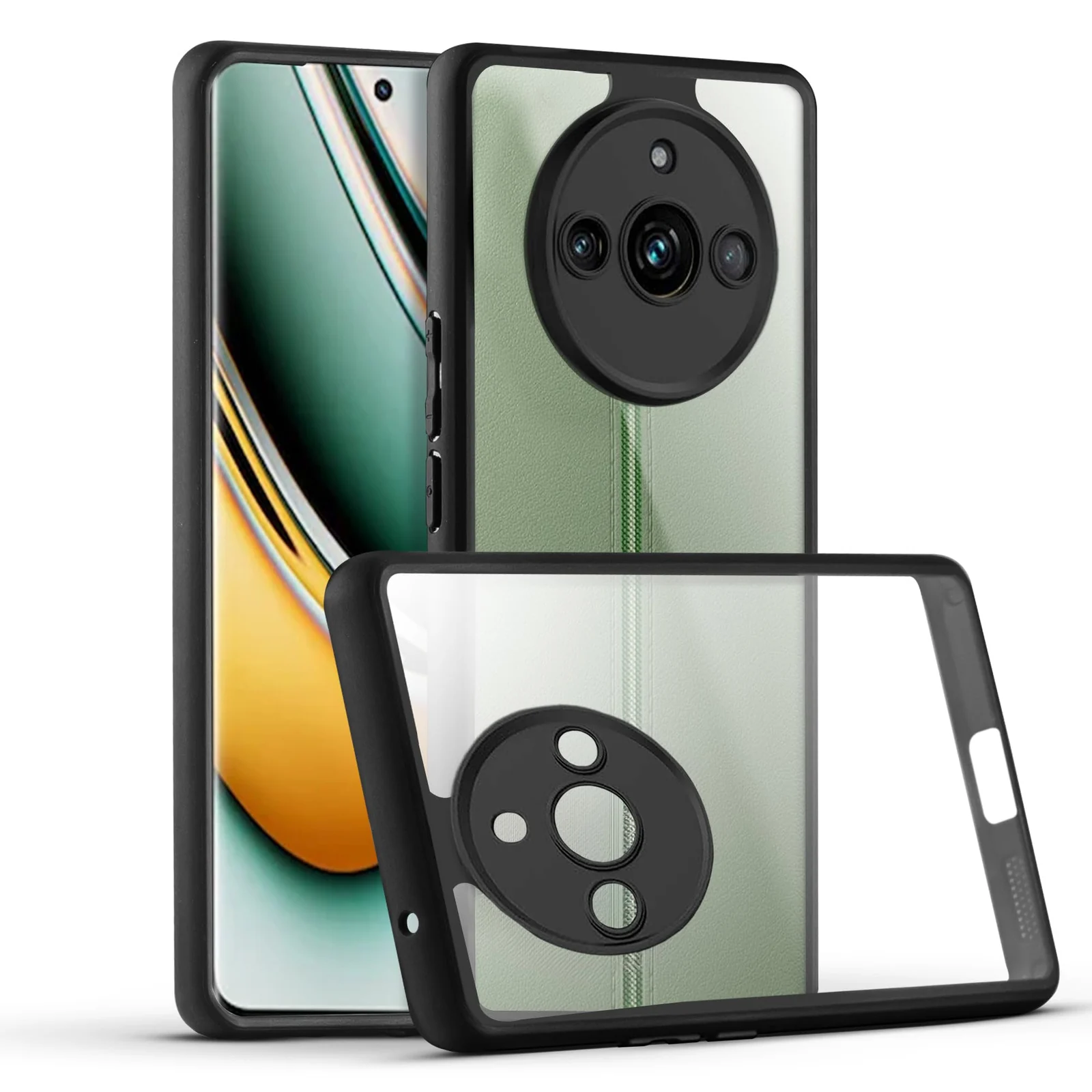 DL3 Mobilak Clear Protective Case for realme 11 Pro 5G / realme 11 Pro Plus 5G - Black