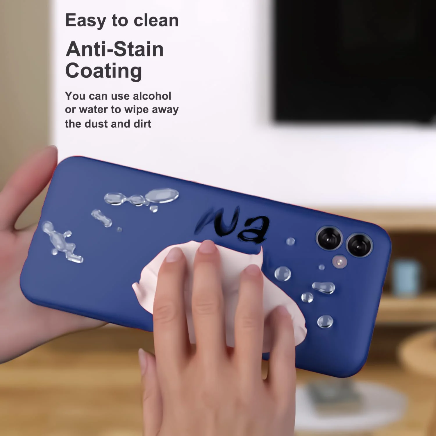 DL3 Mobilak Samsung Galaxy A04e Case, Soft Flexible Silicone Gel Rubber Bumper Cover, Full Body Shockproof Protective Phone Case - Blue 1
