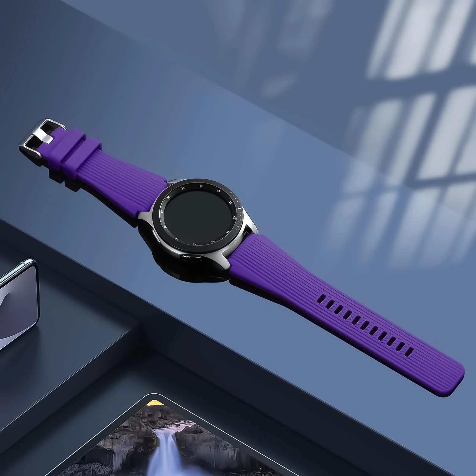 DL3 Mobilak Silicone Sport Band 22MM Xiaomi Redmi Watch 5 Active/5 Lite/Samsung Galaxy Watch 46mm/Watch 3 45mm/Gear S3/Huawei watch (GT6 GT5 GT4 GT3 GT2 GT 46MM)/GT2E/GT5 Pro/GT 6 Pro/Amazfit GTR 3/4 - Violet
