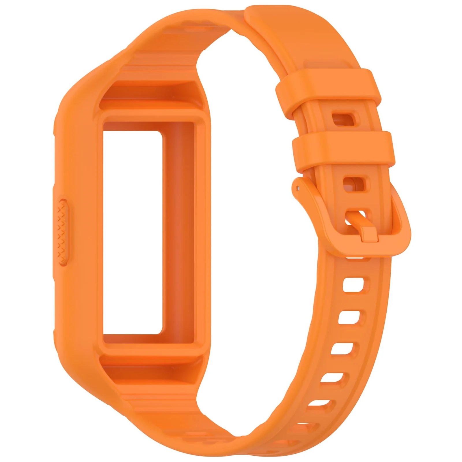 MOBIGON Rugged Silicone Strap with Bumper Case for Huawei Band 11 Pro, Orange