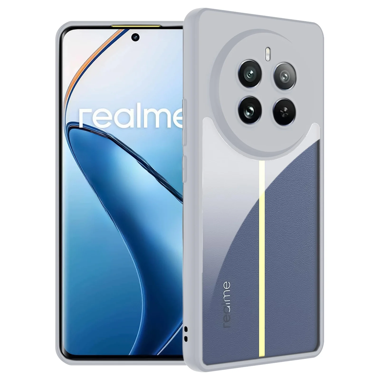 DL3 Mobilak Clear Protective Case for realme 12 Pro 5G / realme 12 Pro Plus 5G - Gray