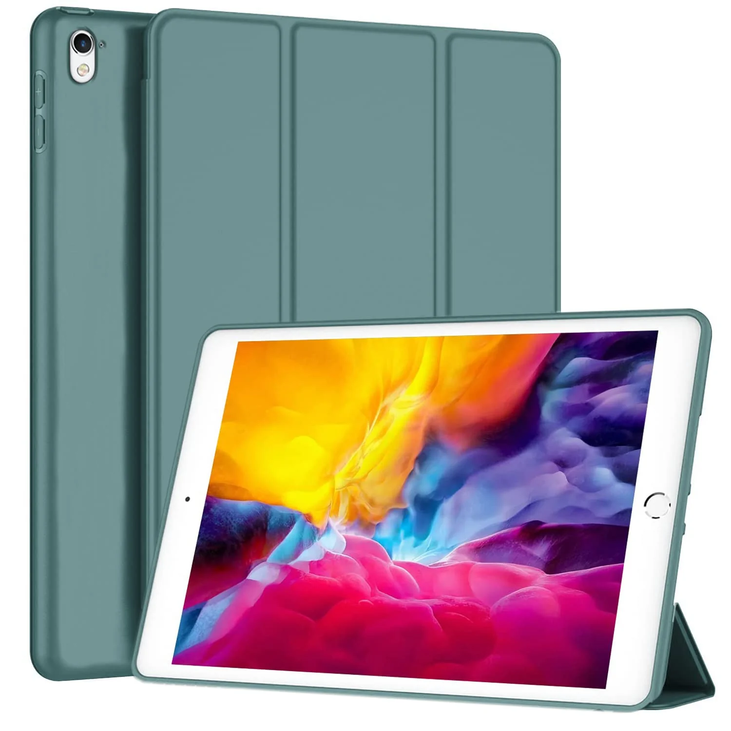 DL3 Mobilak Smart Case Compatible with iPad Pro 9.7 Case 2016 (Old Model) Case Flip Cover Leather Case Soft TPU Back And Trifold Stand With Auto Sleep For iPad Pro 9.7, A1673 A1674 A1675) - Green