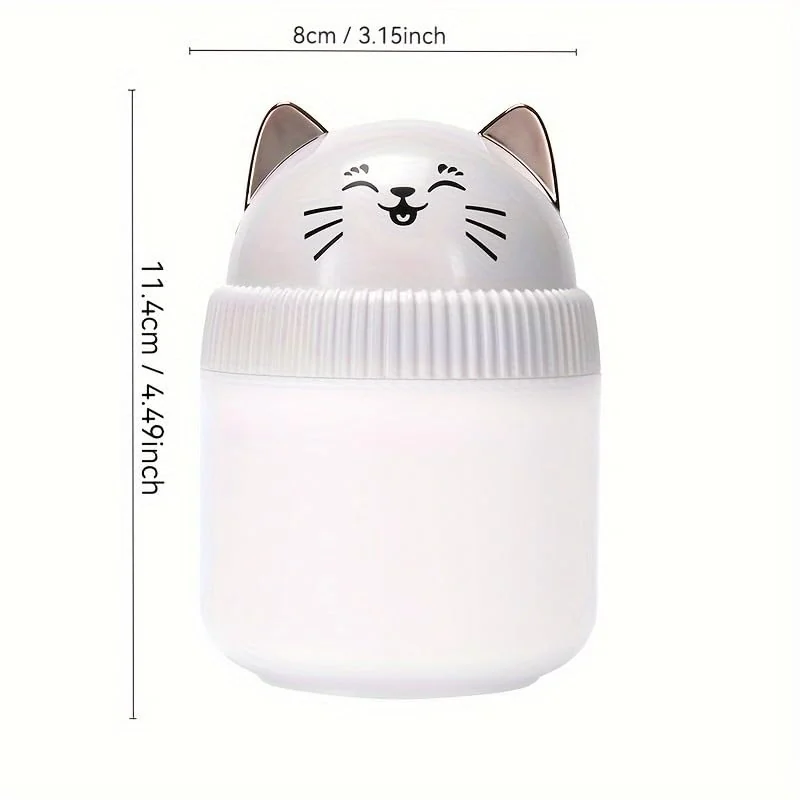 Mobigon Wood Cool Mist Ultrasonic Humidifier for Room Moisture, Aroma Diffuser for Home, 220ml Essential Oil Diffuser with 7 Colorful Night Light, Auto Shut-Off, Home, Office, car - A.White