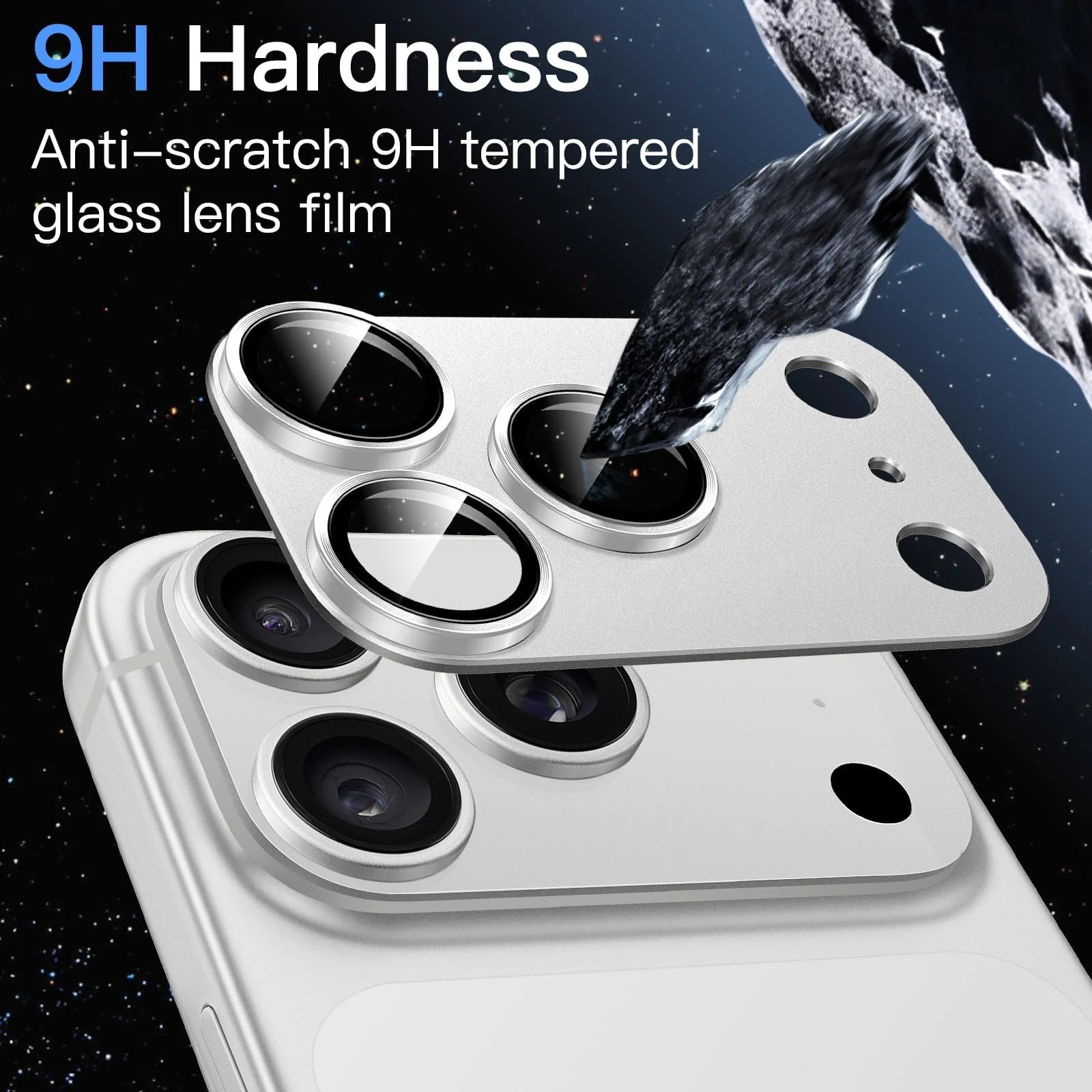 DL3 MOBILAK Full Camera Lens Protector for Apple iPhone 18 Pro Max - Silver