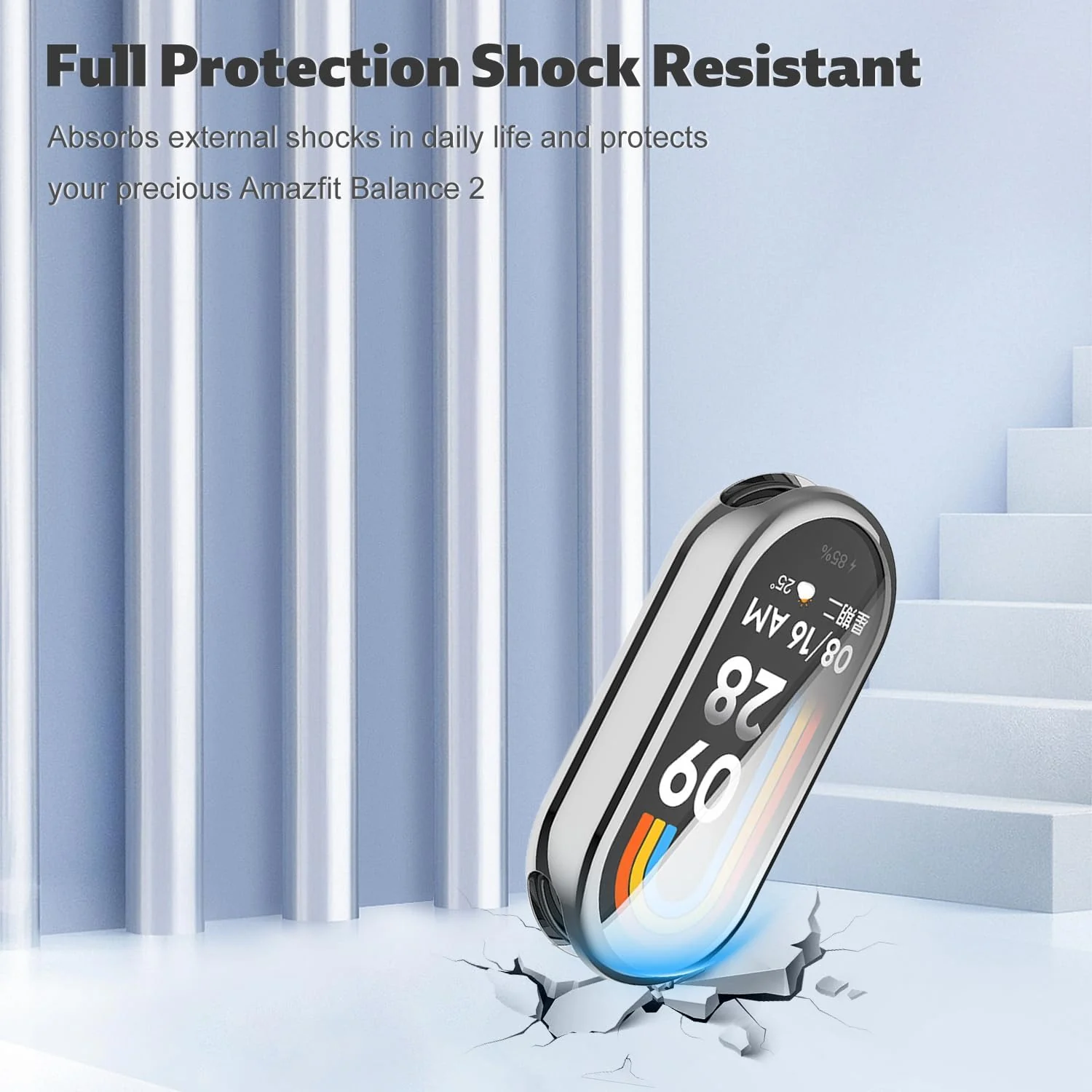 DL3 Mobilak Case Cover for Xiaomi Mi Band 10/9 / 8, Soft HD TPU Clear Film Case, Lightweight cover, Anti-Scratch and Anti-Fall for Protective Shell For Xiaomi Smart Band 10/9/8 - Silver