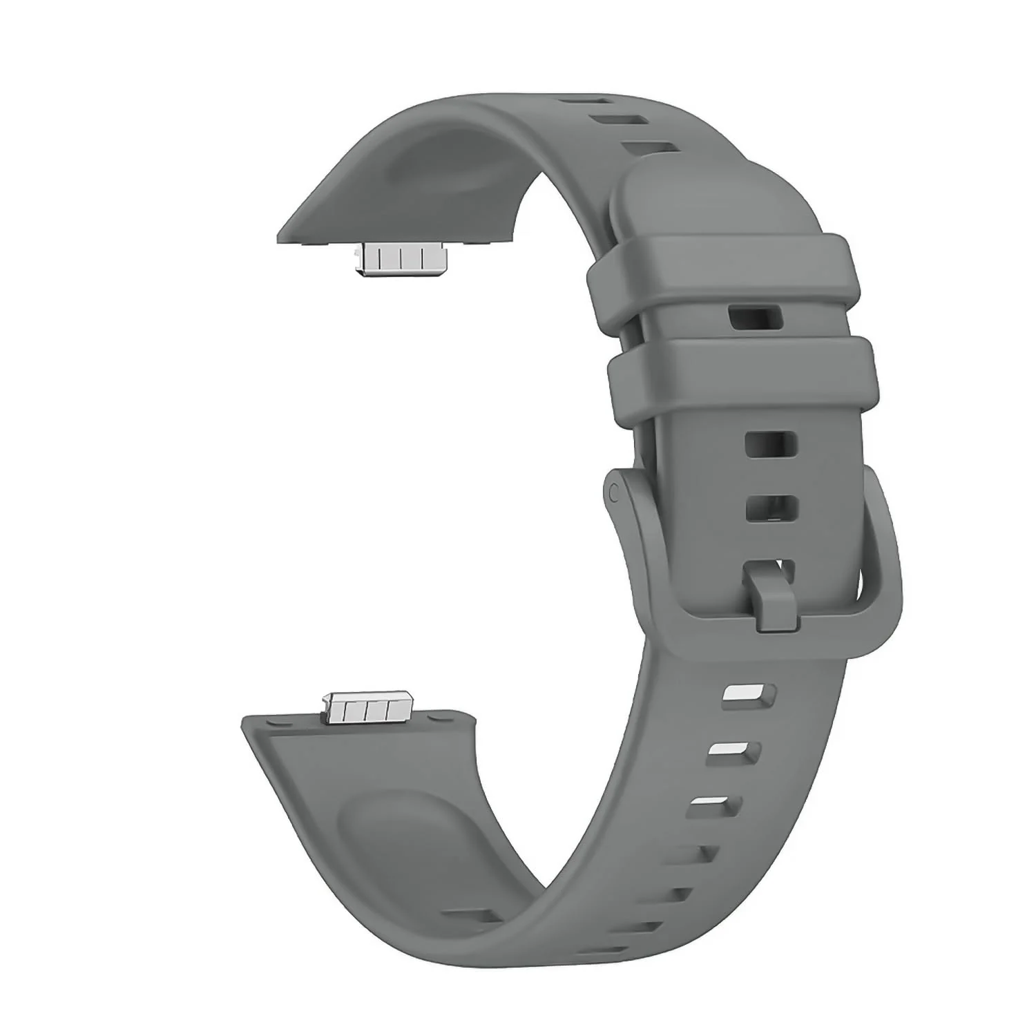 DL3 Mobilak Silicone Bracelet for Huawei Watch Fit 3/Watch Fit 4 Pro/Fit 4 Strap, Soft Silicone Sport Replacement Strap for Women/Men, Adjustable Waterproof Sports Band - Dark Grey