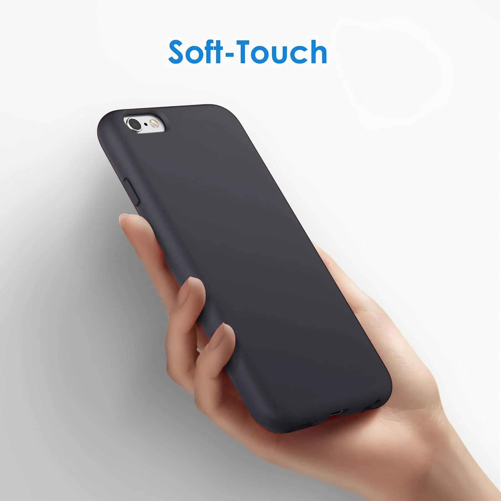 DL3 Mobilak Liquid Silicone Protective Case for iPhone 6 / 6S with Camera Protection and Microfiber Lining - Deep Gray
