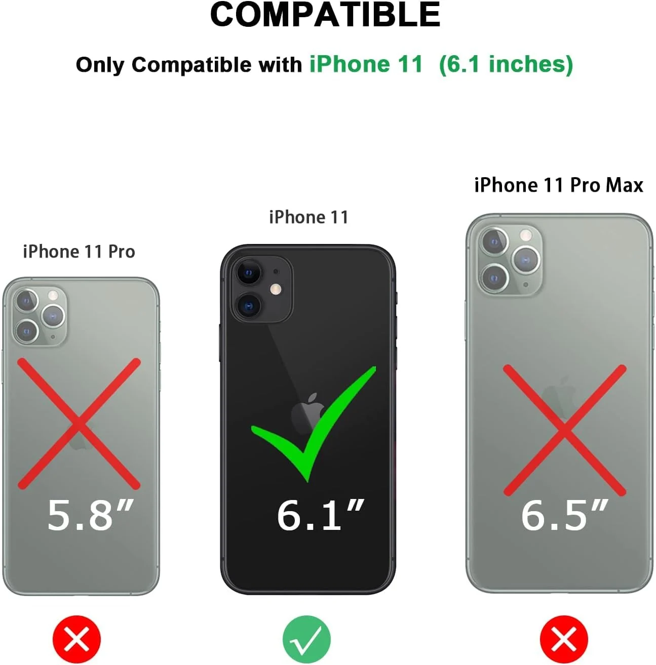 DL3 Mobilak Clear PC and TPU Protective Case for iPhone 11 with Shockproof Design and Anti-Yellowing Design - Blue