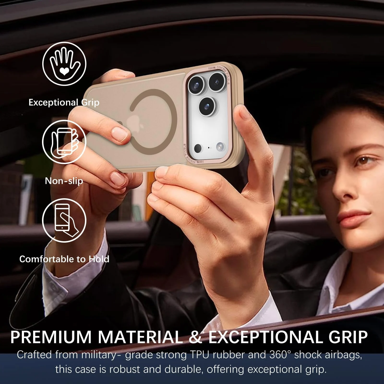 DL3 MOBILAK Protective Phone Case for Apple iPhone 18 Pro and 17 Pro - Desert