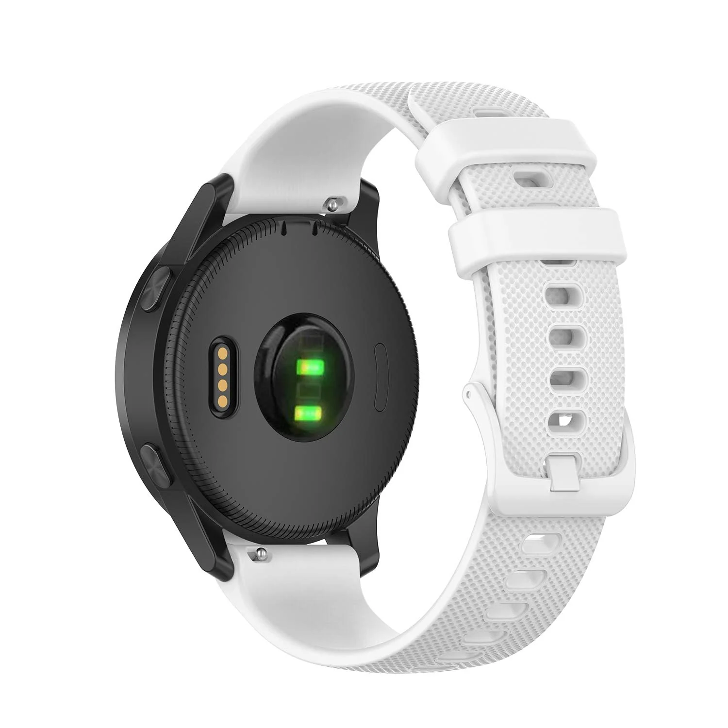 DL3 Mobilak Silicone Buckle Band 22MM Strap For Xiaomi Redmi Watch 5 Active/5 Lite/Samsung Galaxy Watch 3 45mm/Watch 46mm/Gear S3/For Huawei watch GT5 GT4 GT3 GT2 GT 46MM/GT2E/GT2 Pro/GT 3 Pro/GT5 Pro - White
