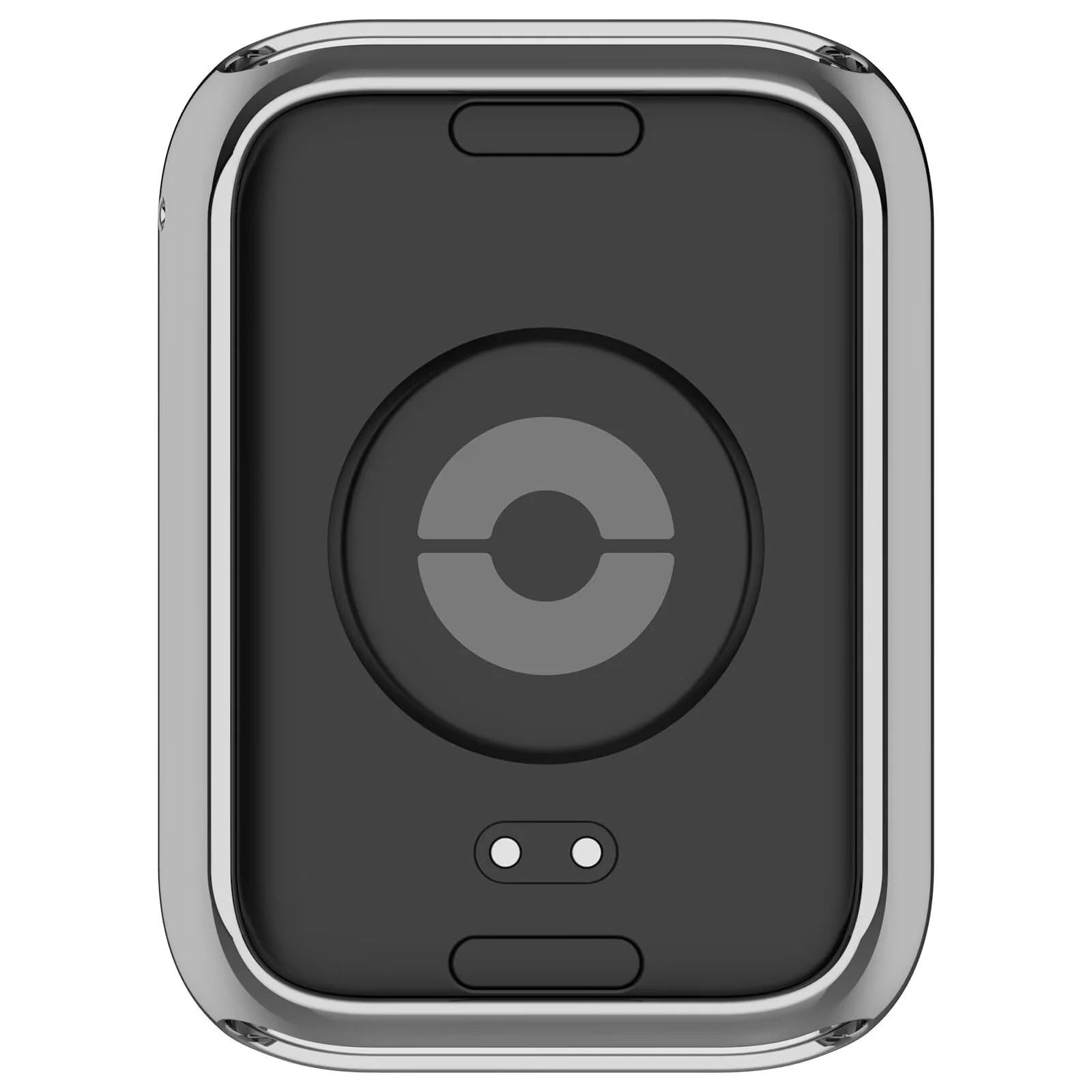 DL3 Mobilak Protective Case compatible with Xiaomi Smart Band 8 Pro/Mi Band 8 Pro, All-around Flexible TPU Case with Built-in Screen Protector, Soft Frame & Shockproof Cover - Silver
