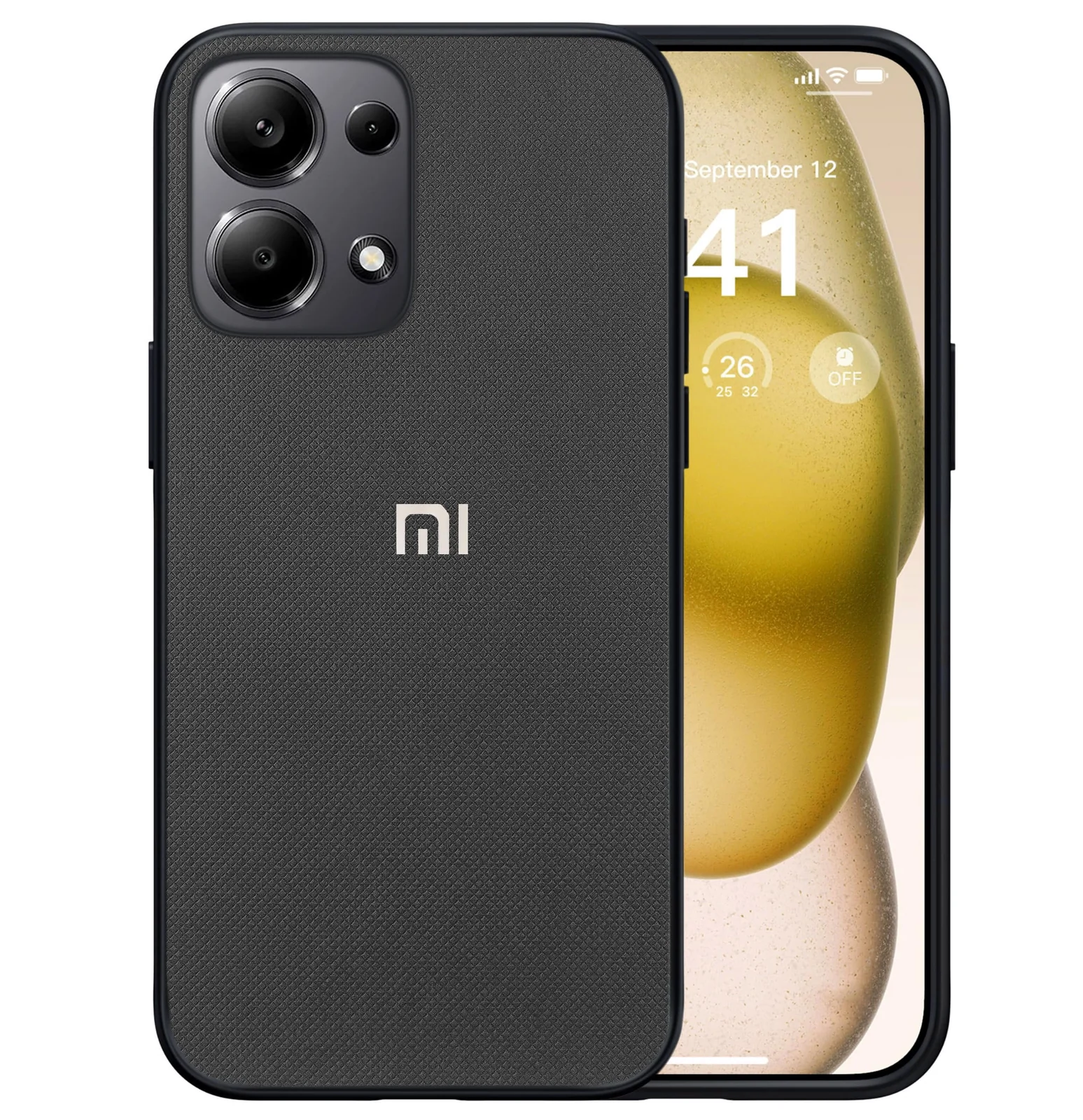 Dl3 Mobilak Compatible with Xiaomi Redmi Note 13 4G Case Dual Layer Heavy Duty Cell Phone Protective Cover Shockproof Rugged with Non-Slip Textured - Black
