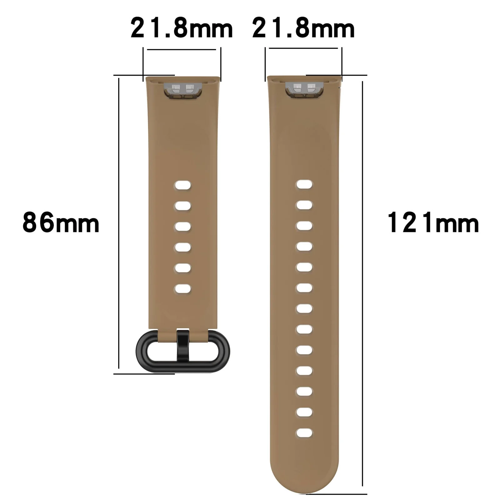 DL3 Mobilak Strap Compatible with Xiaomi Redmi Watch 2 Lite/Poco Watch/Redmi Watch 2 / Horloge 2 Soft Replacement Sport Silicone Strap - Brown