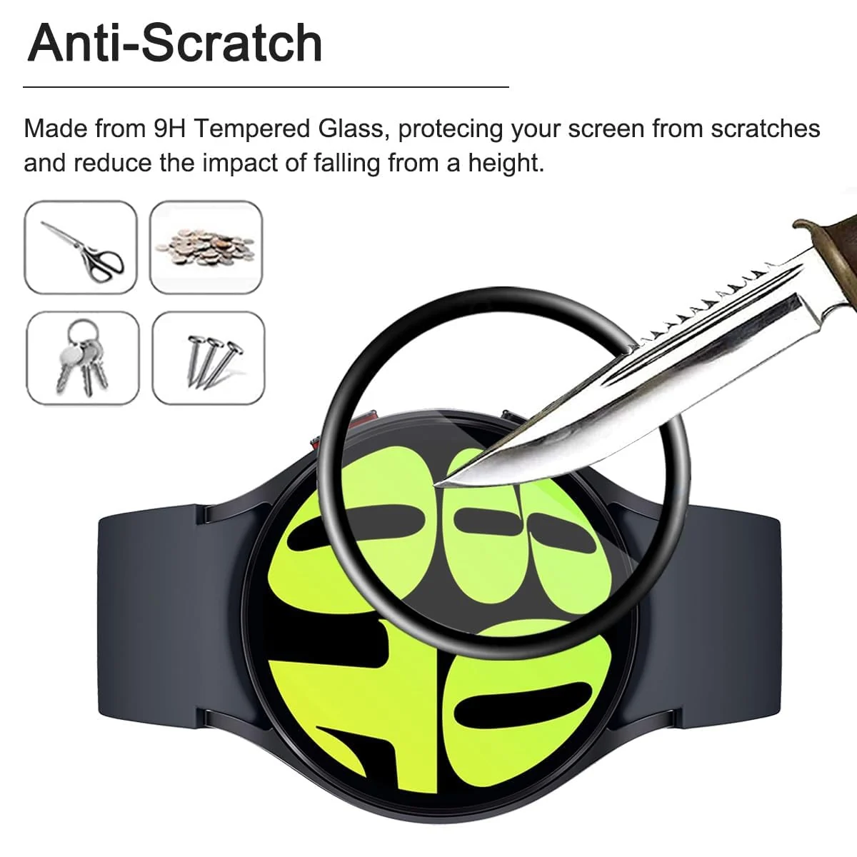 DL3 Mobilak Screen Protector For Samsung Galaxy Watch 6 44mm, 3D Curved Soft Edge Protective Film [Anti-Scratch] [Bubble Free] [Ultra Shatterproof] [High Sensitive] (Not Glass) For Watch 6 44 mm - Black