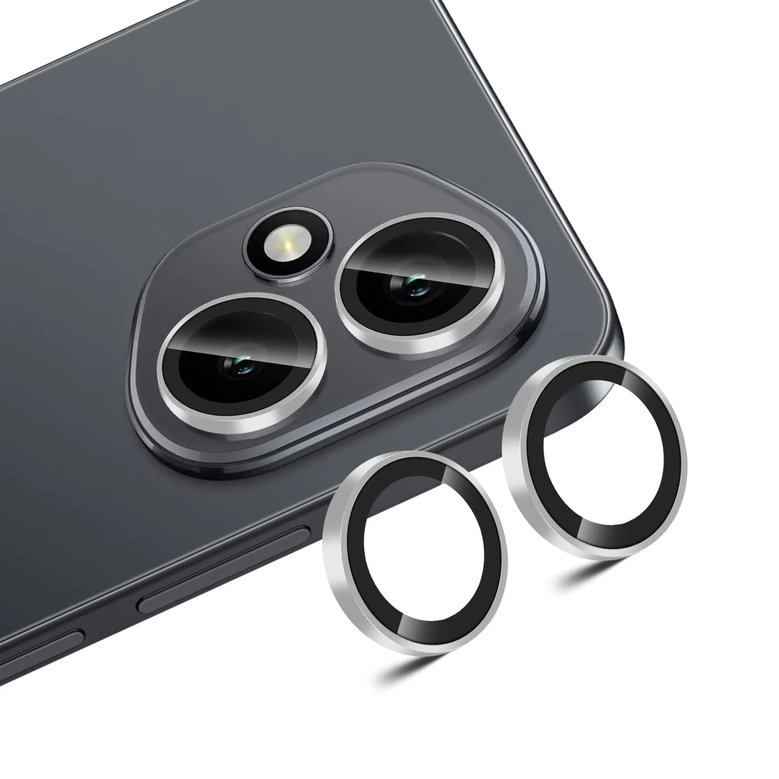 DL3 Mobilak Camera Lens Protector for Honor 400 5G Accessories, 9H Tempered Glass Metal Individual Ring Camera Cover Screen Protector, Case Friendly, Anti Scratch