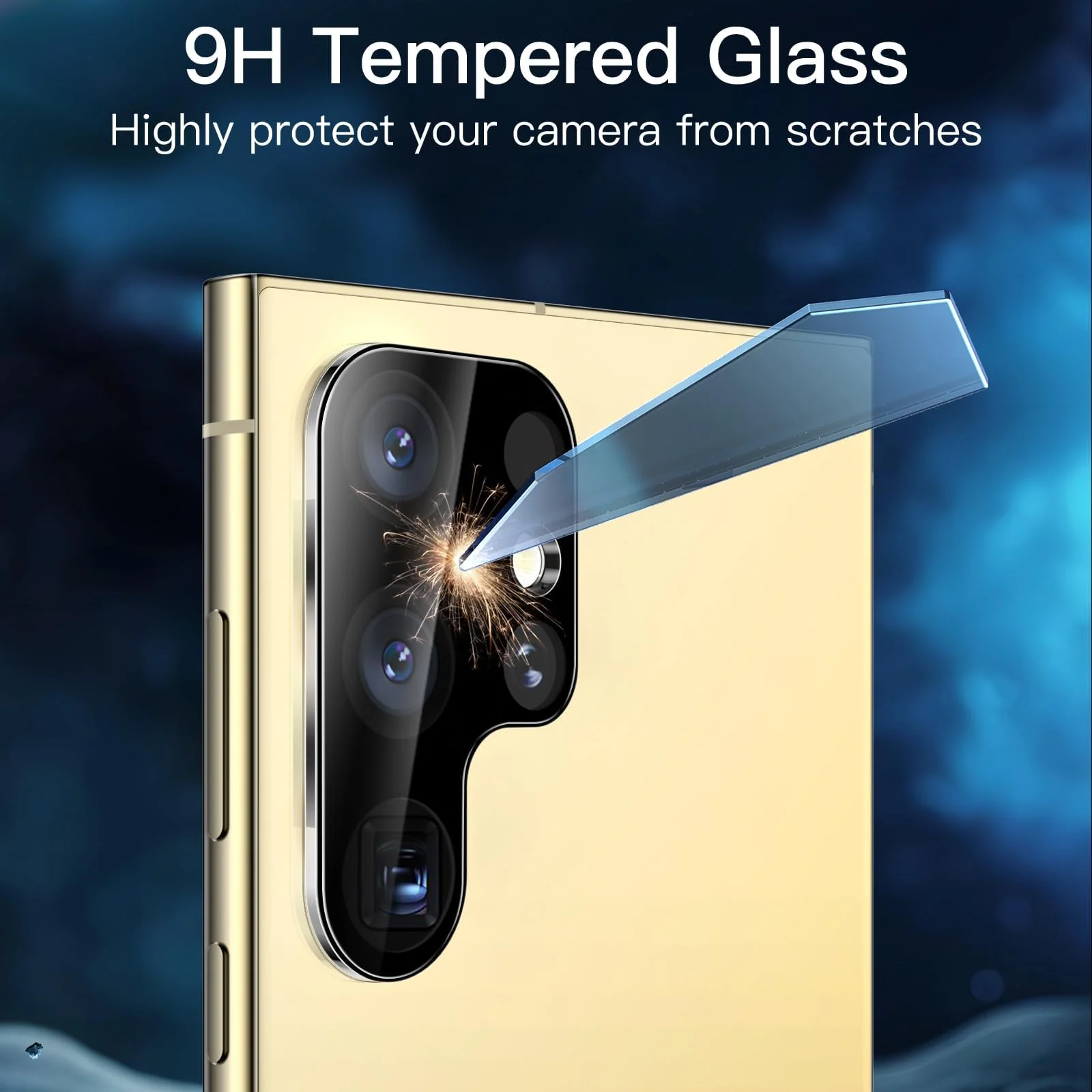 DL3 Mobilak Samsung Galaxy S24 Ultra Camera Lens Protector Tempered Glass Screen Protector HD [Full Coverage][Anti-Scratch] Drop Protection Ultra Clear/Thin Lens Protector Case - Black