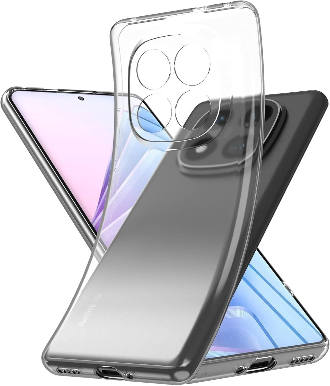 DL3 Mobilak Protective Case Compatible with Xiaomi Redmi Note 15 Pro 5G Cover, Mobile Phone Case Thin Soft Silicone Anti-Yellow Protective Case - Clear