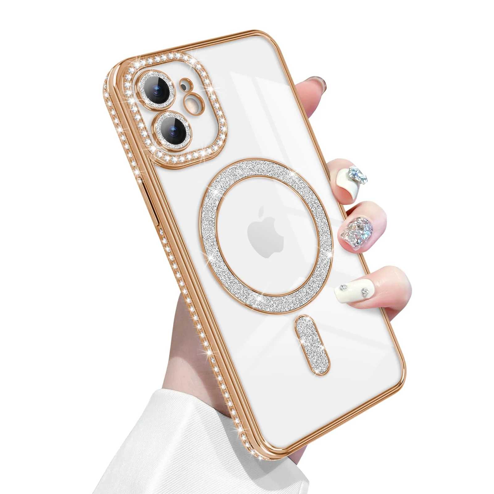 DL3 Mobilak MagSafe-Compatible Magnetic Case for iPhone 11 with Camera Protection and Magnetic Car-Mount Support - Gold