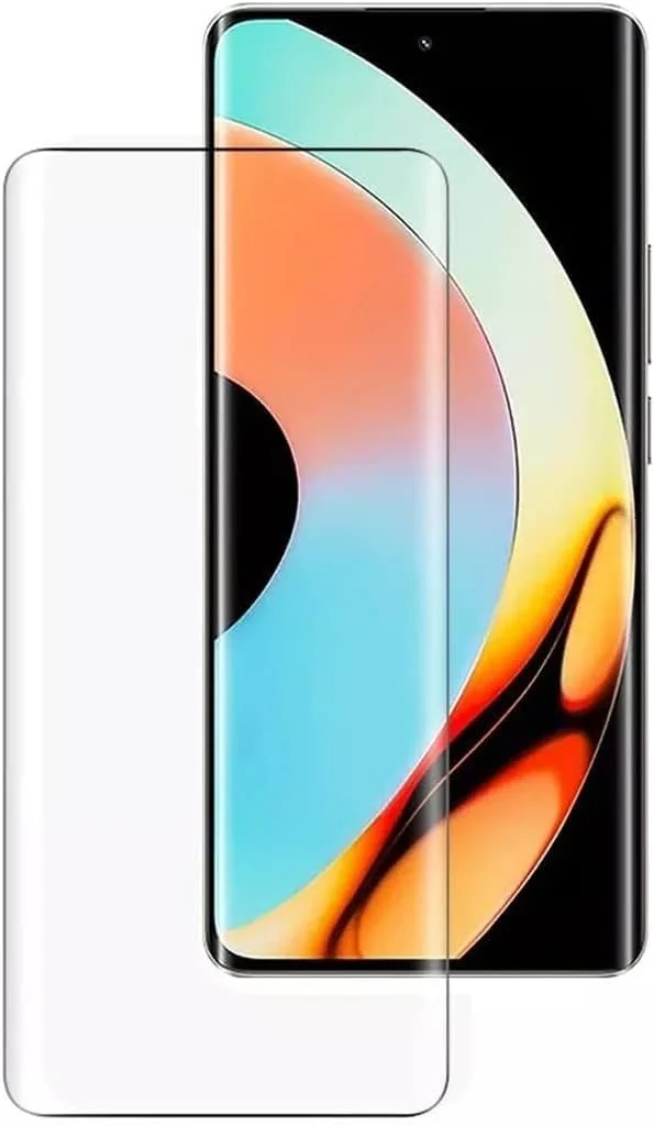 DL3 Mobilak Full Glass Screen Protector for realme 10 Pro Plus - UV Tempered Glass with Fingerprint Unlock - Clear