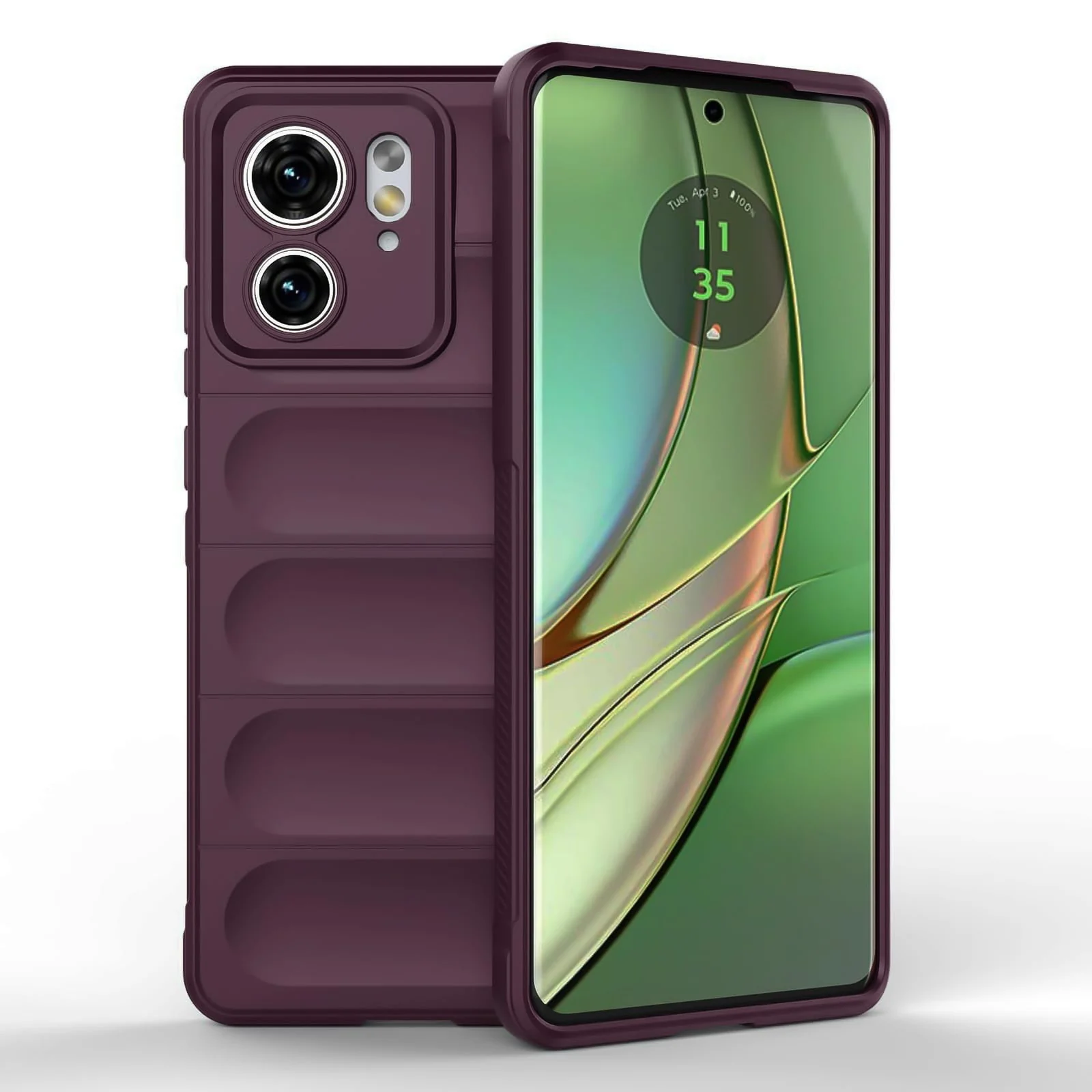 DL3 Mobilak Rugged Protective Case for Motorola Edge 40 5G, Camera protection, Shock-absorbing protection, Non-slip grip - Wine Red