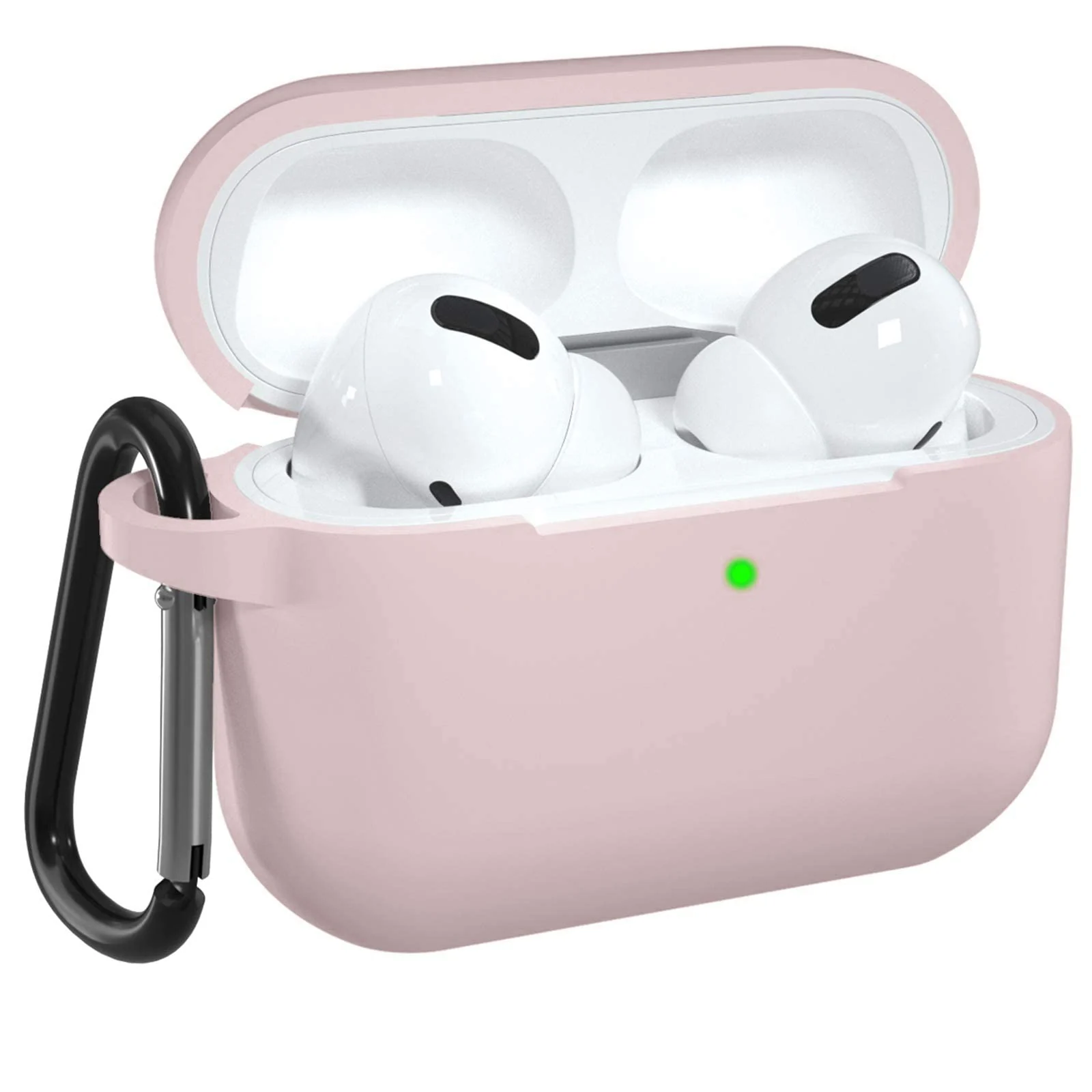 DL3 Mobilak Compatible with AirPods Pro 2nd Generation Case Cover, Protective Silicone Skin with Keychain for Women Men for Apple AirPods Pro Gen 2 (2022), Front LED Visible