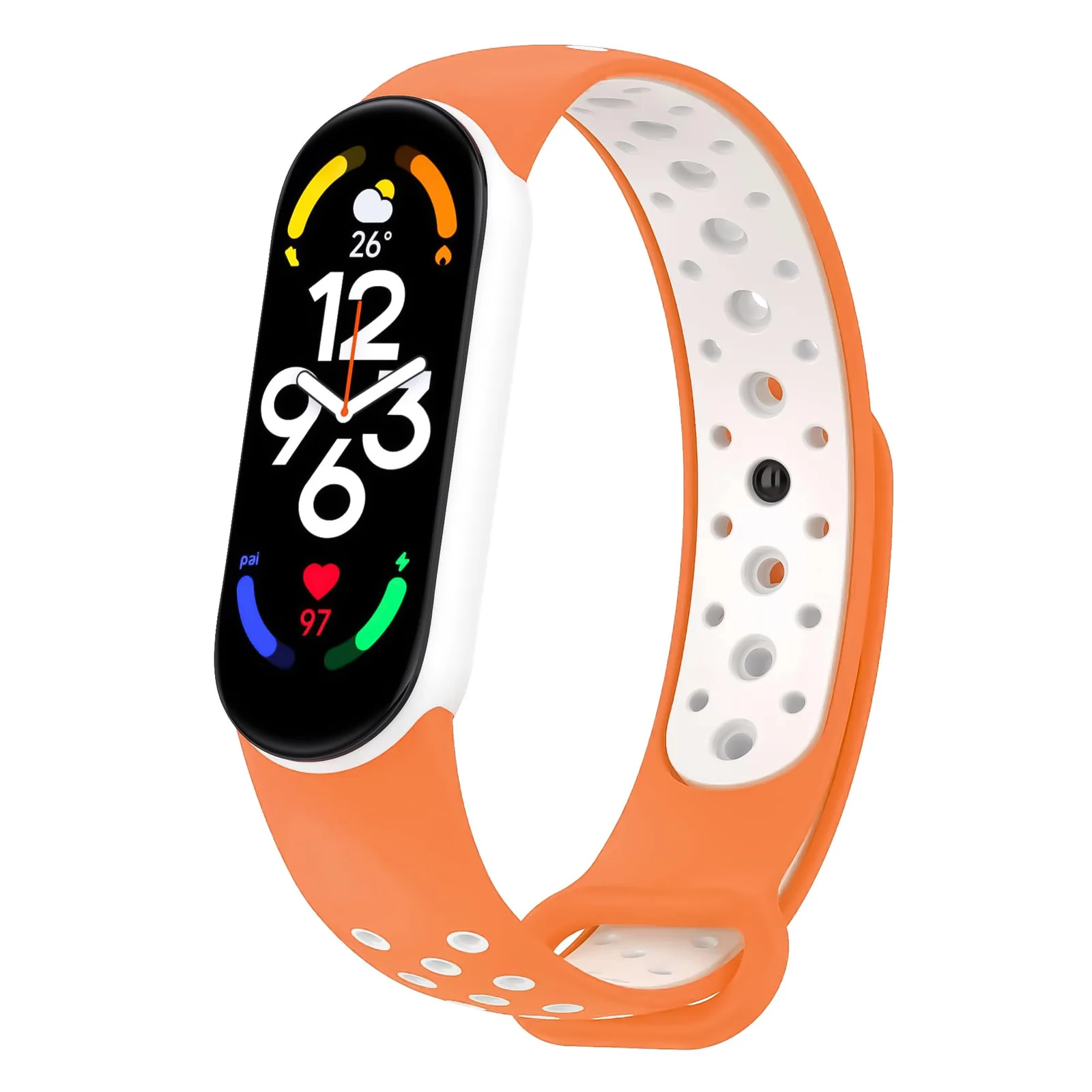 DL3 Mobilak Strap Compatible with Xiaomi Mi Band 4 / Mi Band 3, Women Men Armband, Two Colours Breathable Adjustable Soft Silicone Replacement Strap Compatible with Xiaomi Mi Band 3/4