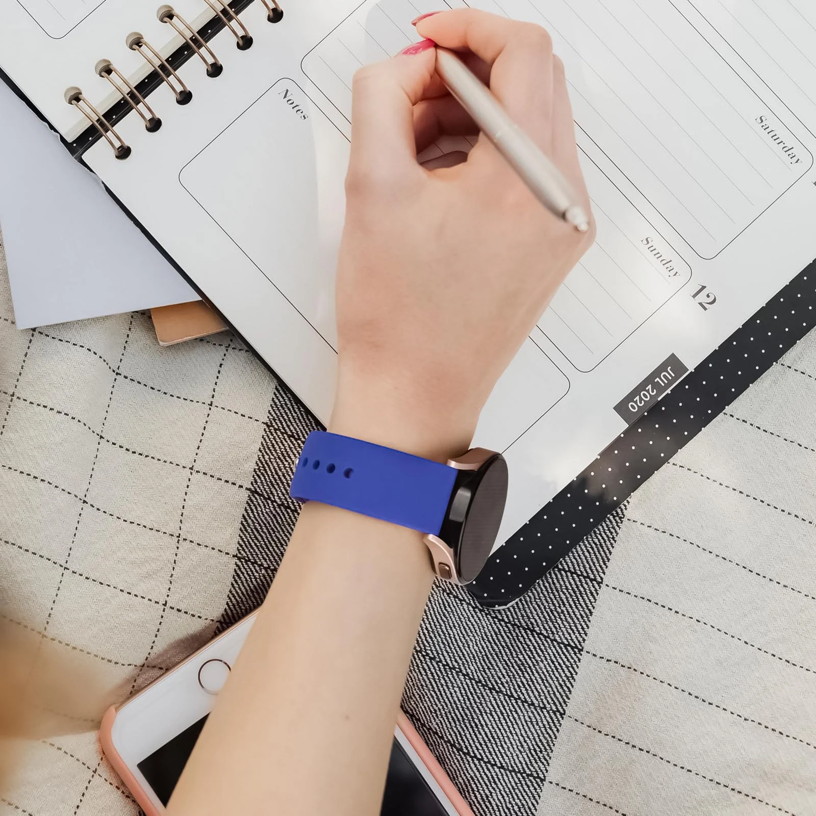 DL3 Mobilak Straps Compatible with Xiaomi Redmi Watch 5 Active/Redmi Watch 5 Lite Bracelets for Men Women, 22mm Soft Silicone Strap, Waterproof Adjustable Band Sports Replacement - Blue