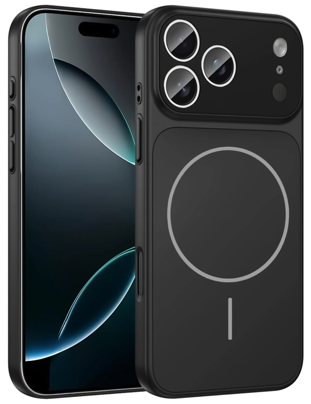DL3 Mobilak PC Protective Case for iPhone 17 Pro, Compatible with MagSafe accessories, Supports wireless charging, Camera protection - Black