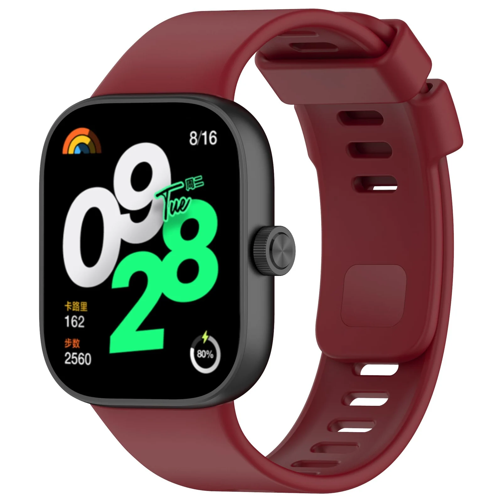 DL3 Mobilak Bracelet Compatible with Xiaomi Redmi Watch 6/5/4 / Xiaomi Smart Band 10 Pro/9 Pro/8 Pro, Soft TPU Replacement Strap Sports, Strap for Men and Women - Wine Red