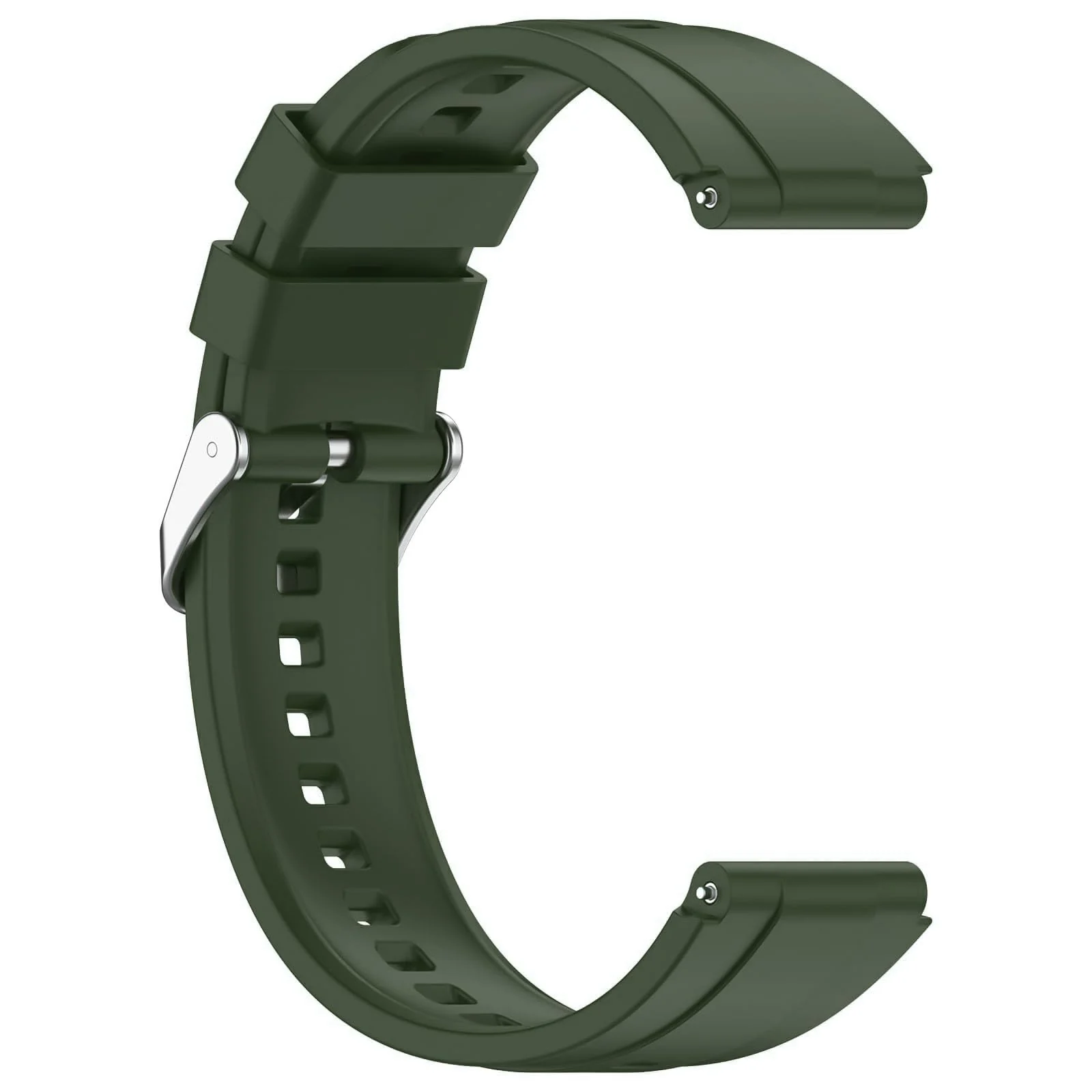 DL3 Mobilak Strap Compatible with Huawei Watch GT5 Pro 42mm / GT5 41mm / GT4 41mm / Garmin Venu 3S / Forerunner 265S / Fossil Women's Gen 6, 18mm Soft Silicone Replacement Bands - Army Green