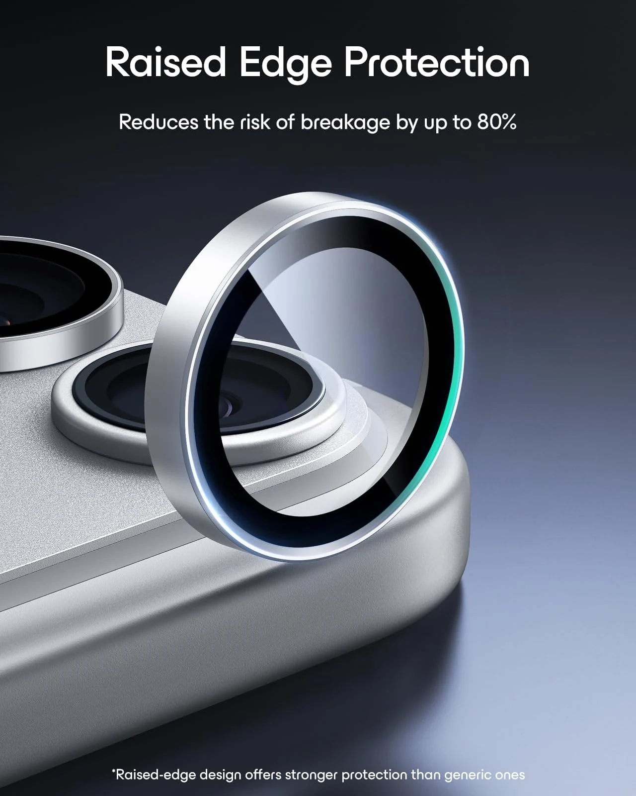 DL3 MOBILAK Individual Ring Camera Lens Protector for Apple iPhone 18 Pro and 18 Pro Max - Silver