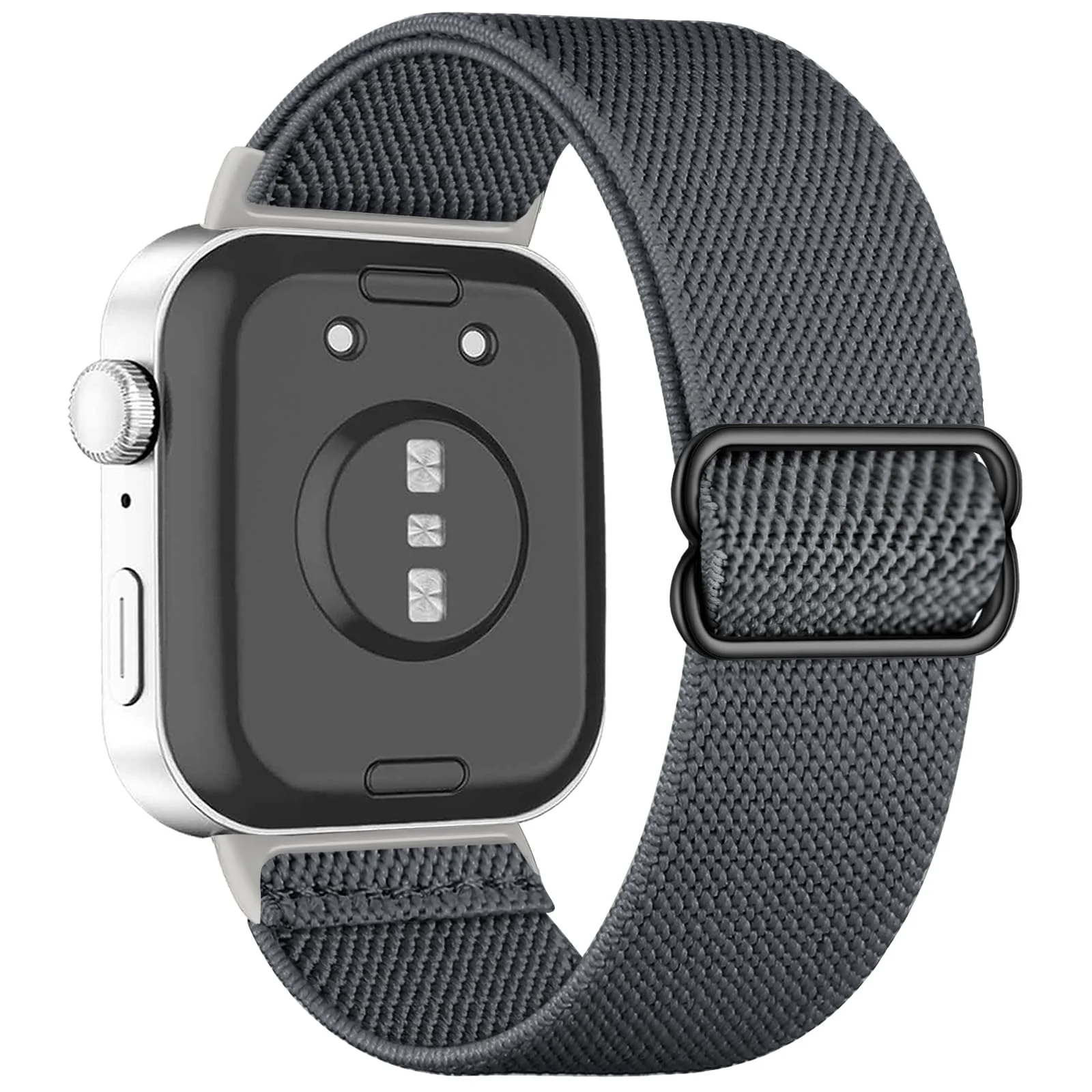 DL3 MOBILAK Elastic Nylon Watch Strap for Huawei Watch Fit 4 Pro / Fit 3, Dark Grey