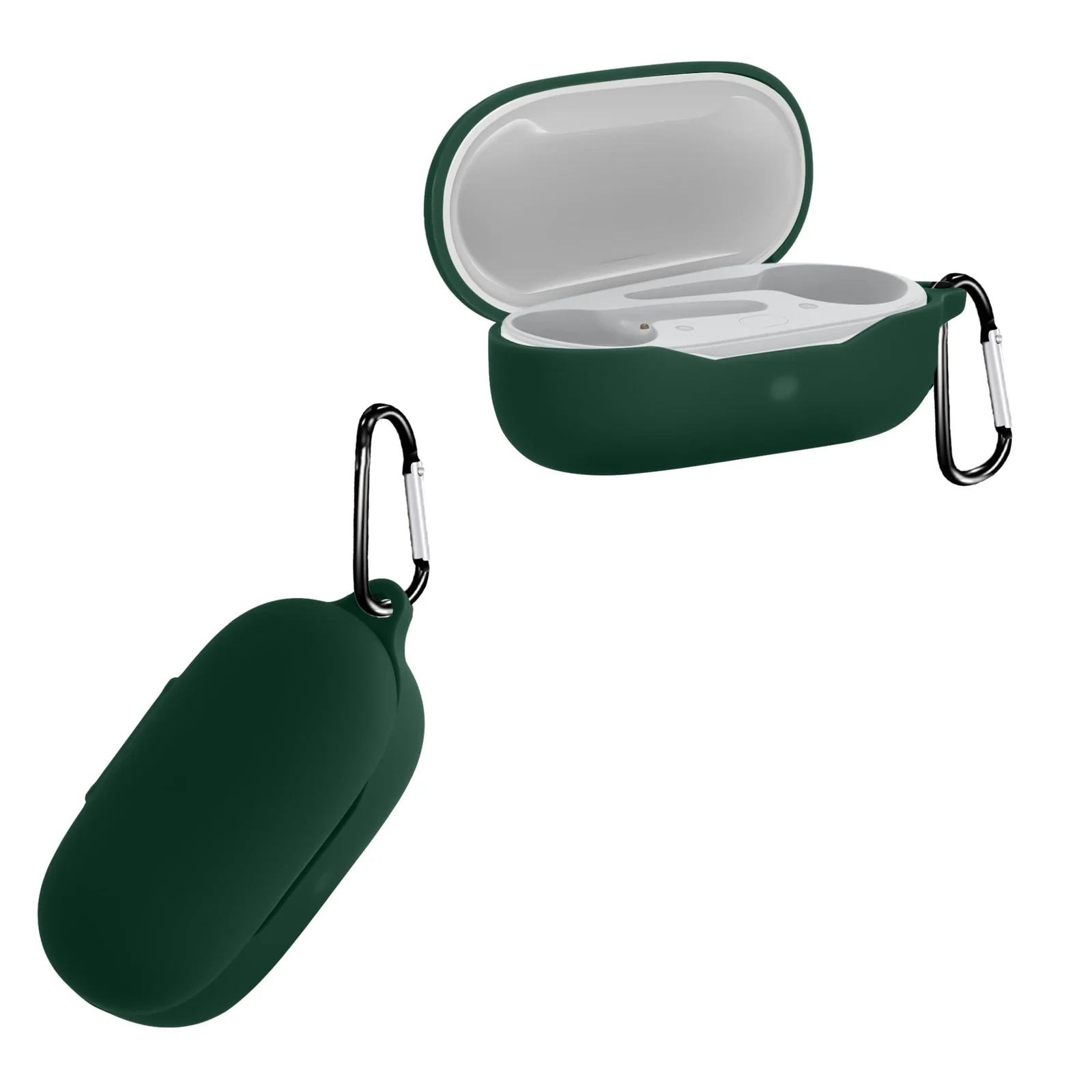 DL3 Mobilak Silicone Case Compatible with Huawei Freebuds SE Earbuds, Soft Silicone Protective Case Cover, Shockproof Sleeve with Carabiner - Green