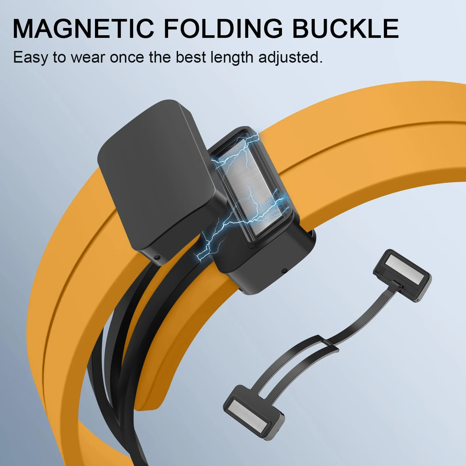DL3 Mobilak 22MM Silicone Band Magnetic Clasp Strap For Xiaomi Redmi Watch 5 Active/5 Lite/Samsung Galaxy Watch 46mm/Watch 3 45mm/Gear S3/Huawei watch (GT6 GT5 GT4 GT3 GT2 GT 46MM)/GT6 Pro/Amazfit GTR4 - A.Orange