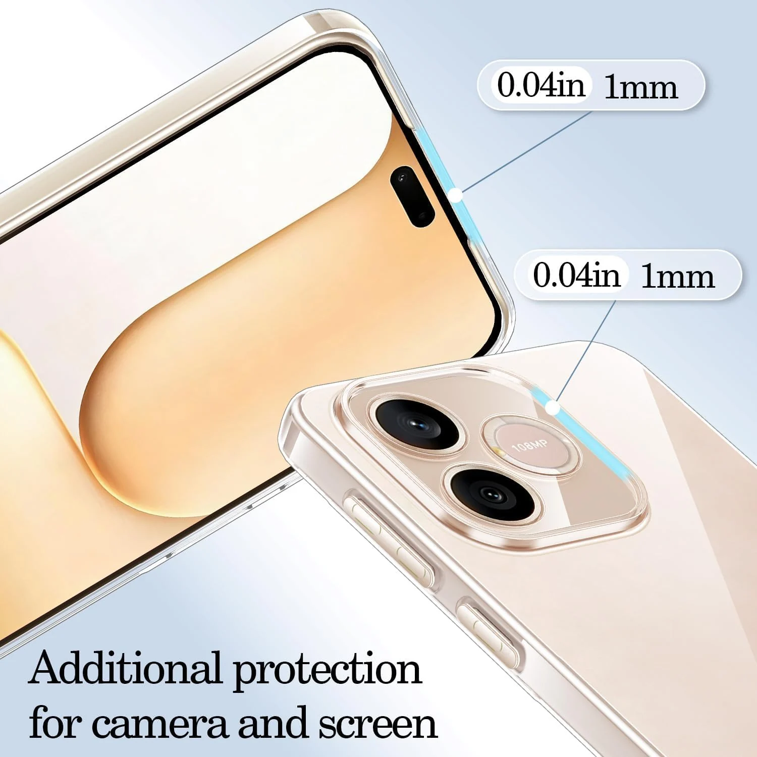 Mobigon Case Compatible with Honor 600 lite, Case Crystal Soft TPU Gel Case Flexible Silicone Anti-Scratch Camera Protection TPU Cover - Clear