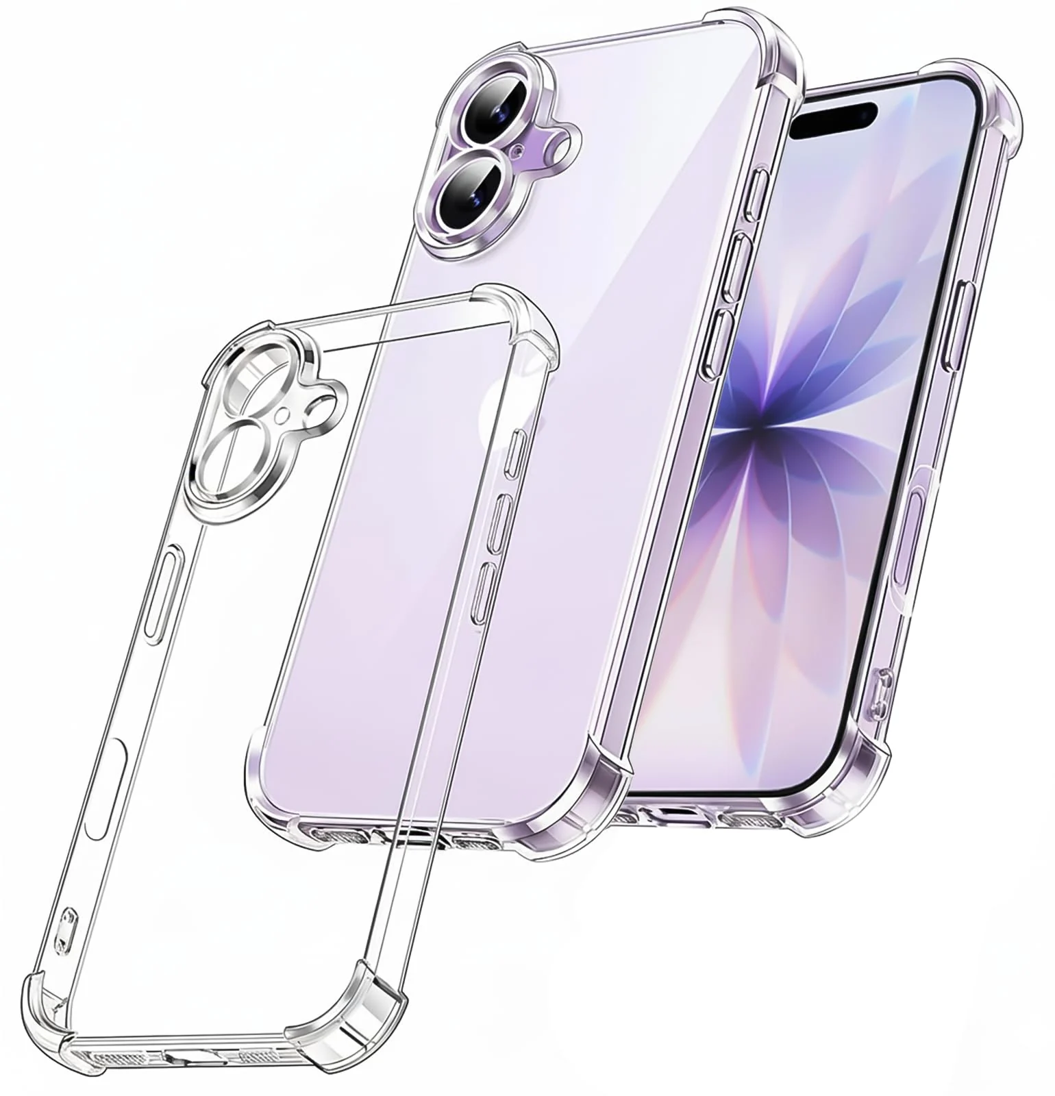 DL3 Mobilak Clear TPU Protective Case for iPhone 17 with Camera Protection and Shockproof Design - Clear