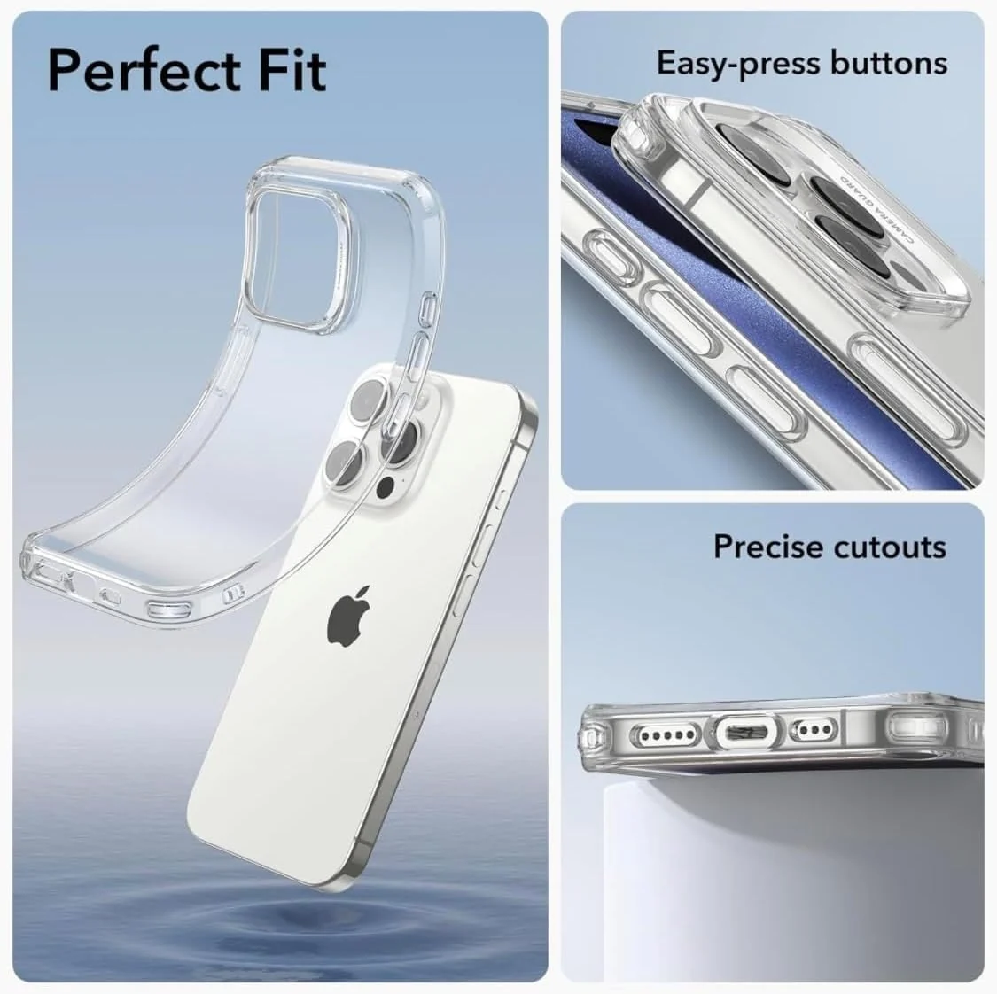 DL3 Mobilak Camera Protective Case Compatible with iPhone 15+ Plus/iPhone 14 Plus 6.7-Inch Case, Mobile Phone Case Thin Soft Silicone Anti-Yellow Protective Case - Clear