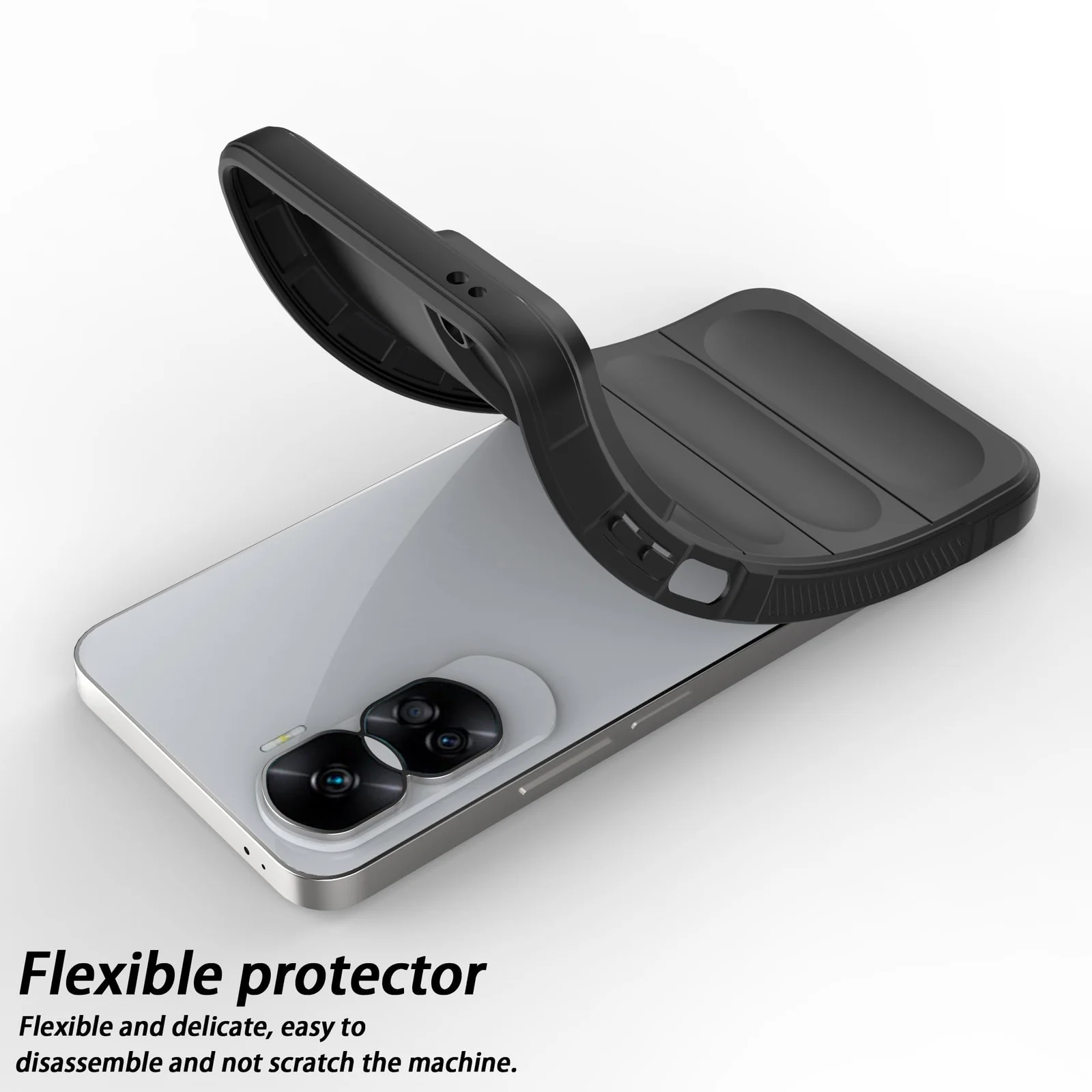 DL3 Mobilak Rugged Protective Case for Honor 90 Lite, Camera protection, Shock-absorbing protection, Non-slip grip - Black