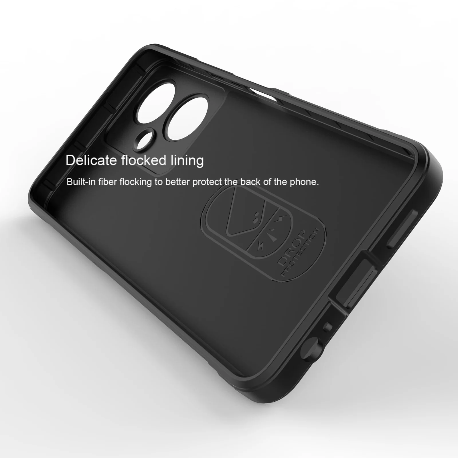 DL3 Mobilak Soft Silicone Protective Case for vivo Y27 4G / vivo Y35+ Plus with Camera Protection and Shockproof Design - Black