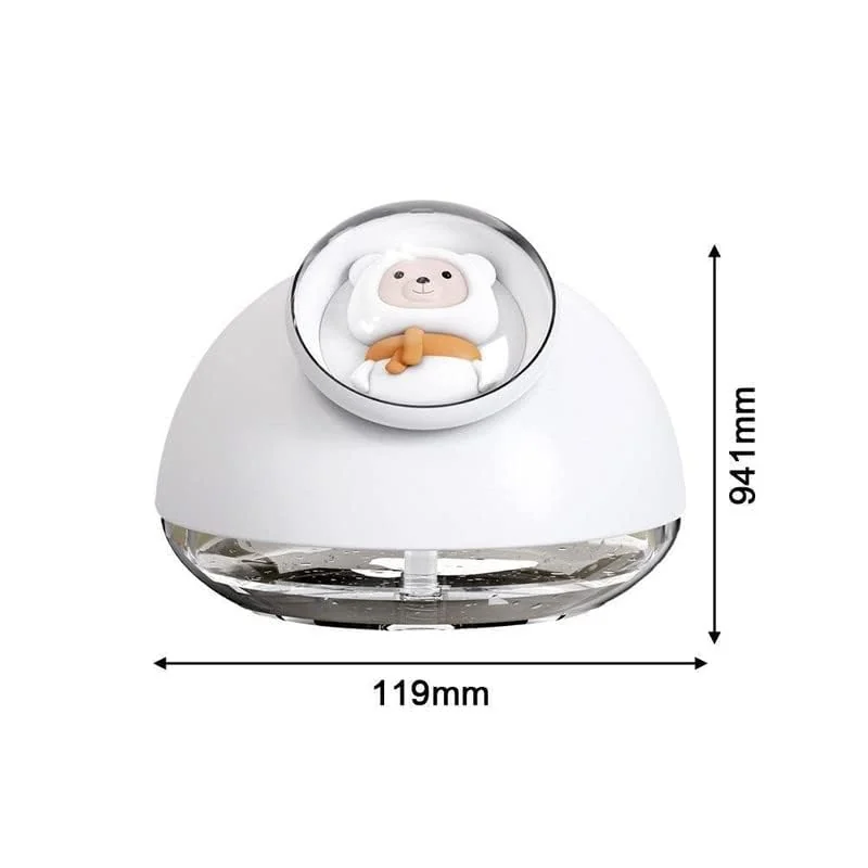 Mobigon Wood Cool Mist Ultrasonic Humidifier for Room Moisture, Aroma Diffuser for Home, 160ml Essential Oil Diffuser with 7 Colorful Night Light, Auto Shut-Off, Home, Office, car - White