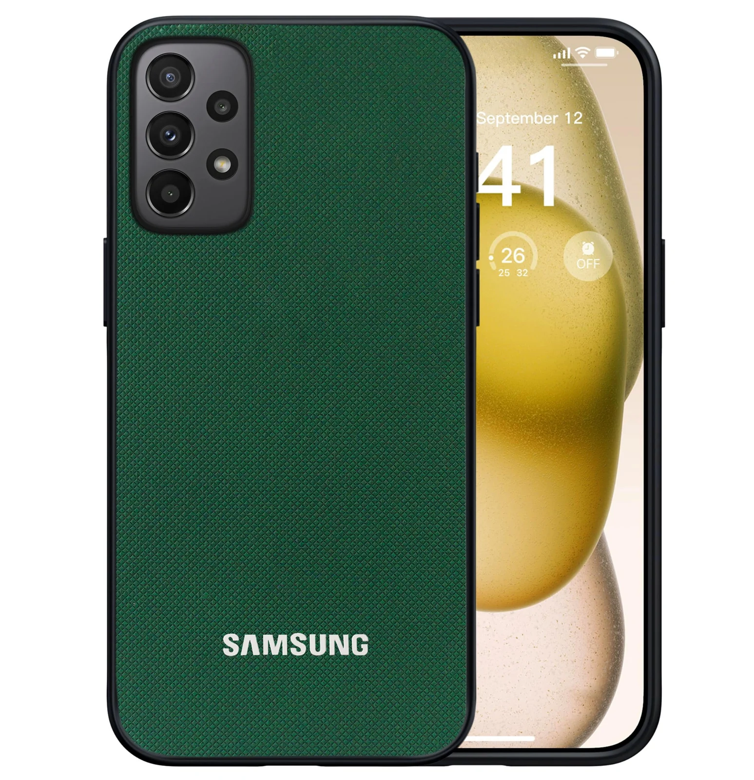 Dl3 Mobilak Compatible with Samsung Galaxy A23 Case Dual Layer Heavy Duty Cell Phone Protective Cover Shockproof Rugged with Non-Slip Textured - Green
