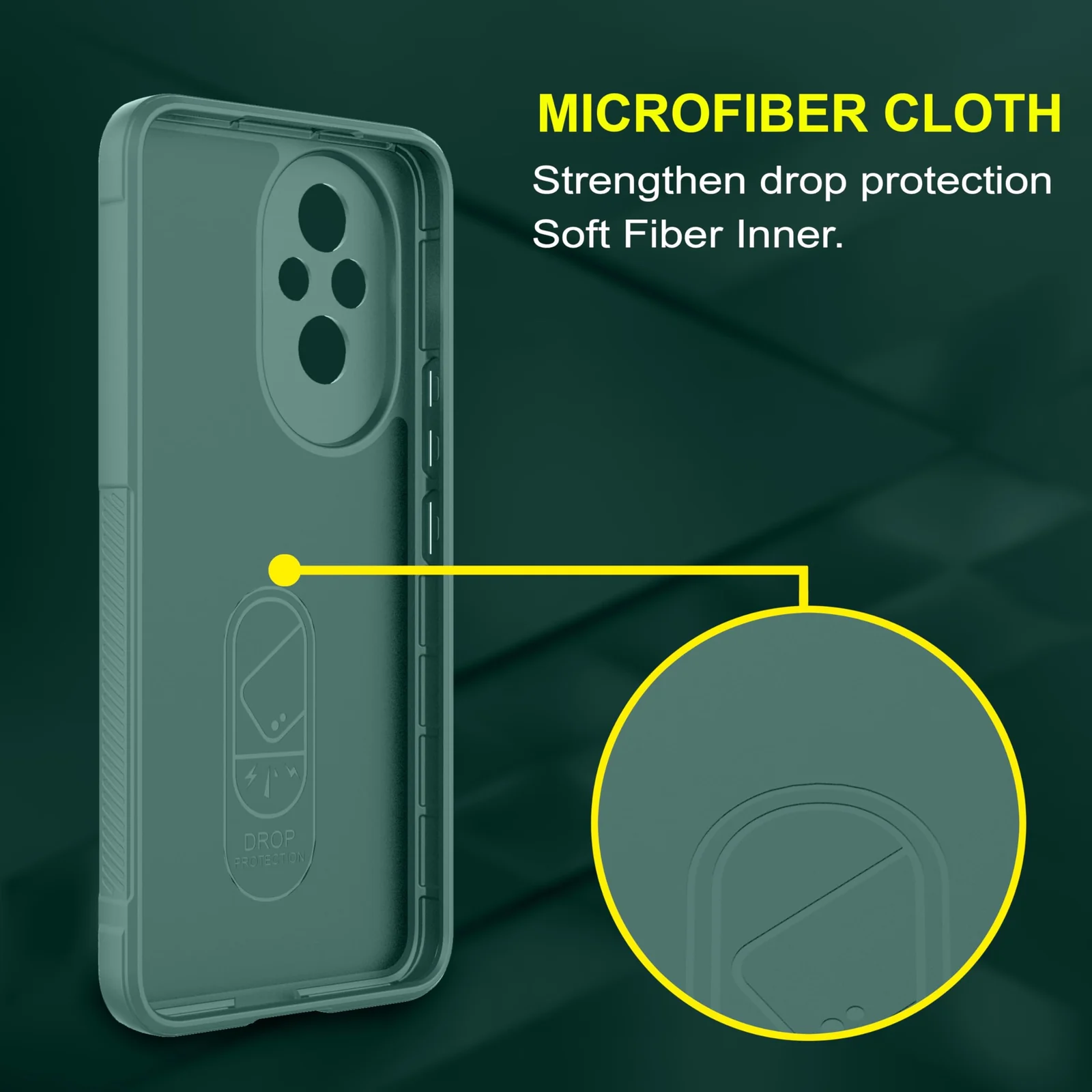 DL3 Mobilak Rugged Protective Case for Honor 200 Pro 5G, Camera protection, Shock-absorbing protection, Non-slip grip - Green