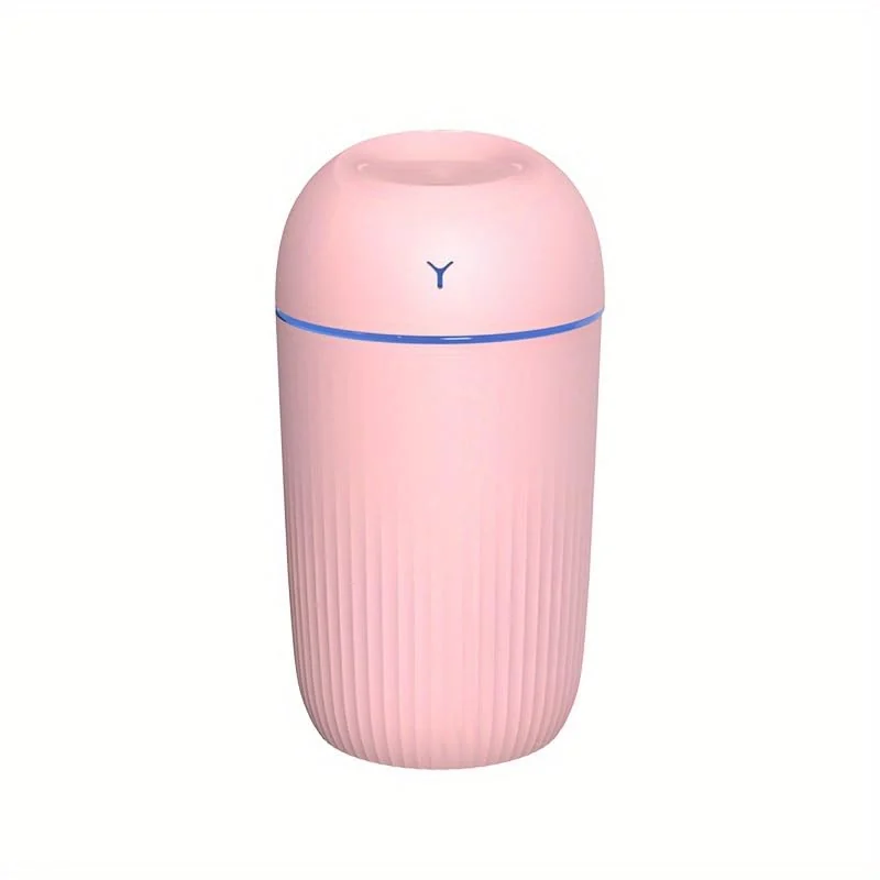 Mobigon Wood Cool Mist Ultrasonic Humidifier for Room Moisture, Aroma Diffuser for Home, 400ml Essential Oil Diffuser with 7 Colorful Night Light, Auto Shut-Off, Home, Office - Pink